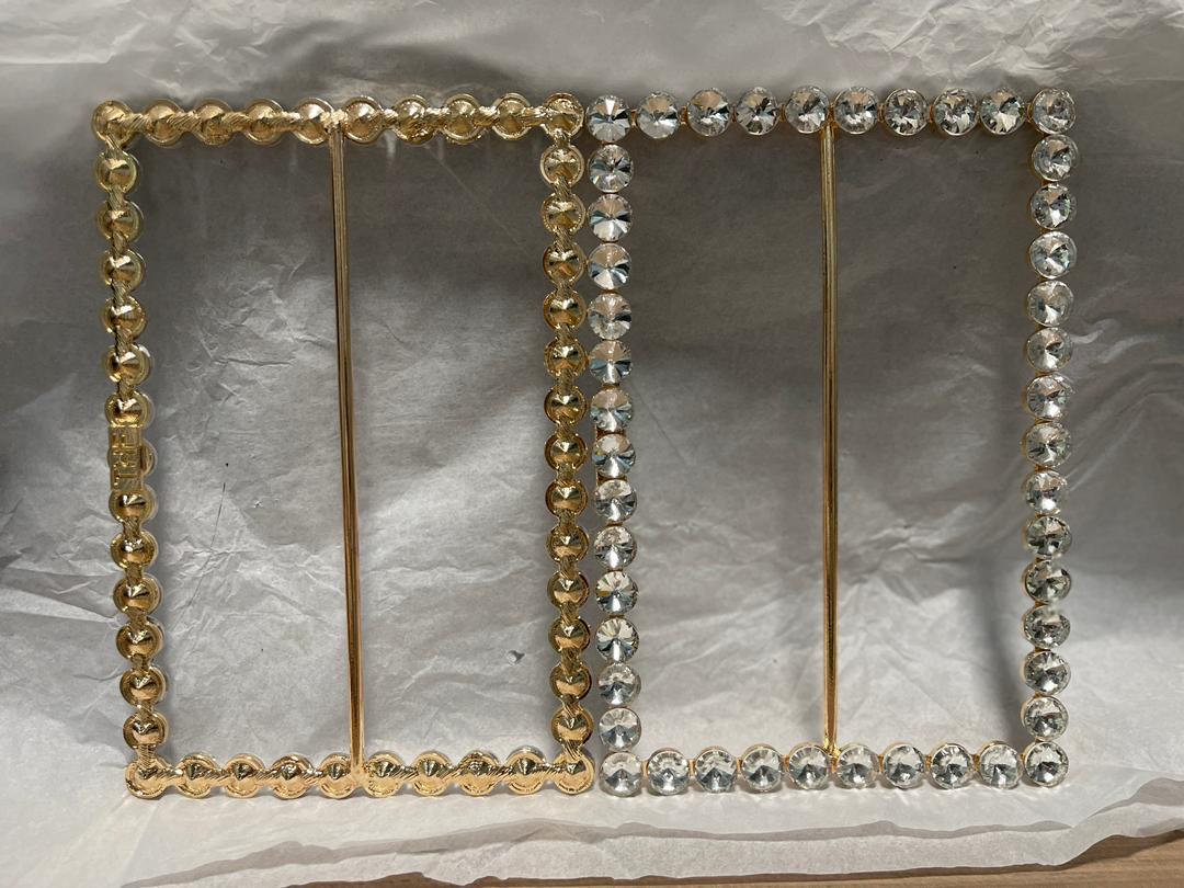 Very Large Exquisite Rhinestone Buckle, Oversized Metal Silver, Gold Buckle, 16cm Middle Bar, 19cmx13cm size, Belt Buckle, Costumes, Couture