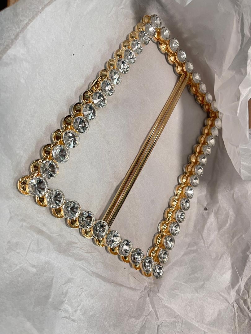 Very Large Exquisite Rhinestone Buckle, Oversized Metal Silver, Gold Buckle, 16cm Middle Bar, 19cmx13cm size, Belt Buckle, Costumes, Couture