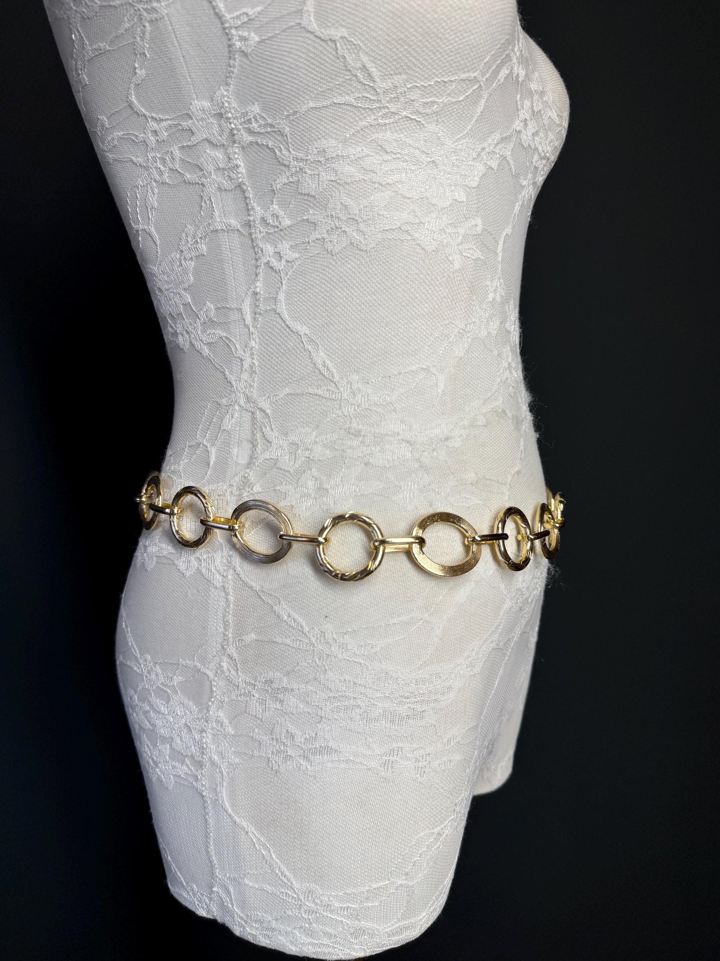 X-long Ring Belt, Metal Ring Belt, Teen Sizes, Sizes 18”-60”, Custom, Fan Design, Fan Collection, Gold, Silver Metal belt, Fashion Accessory
