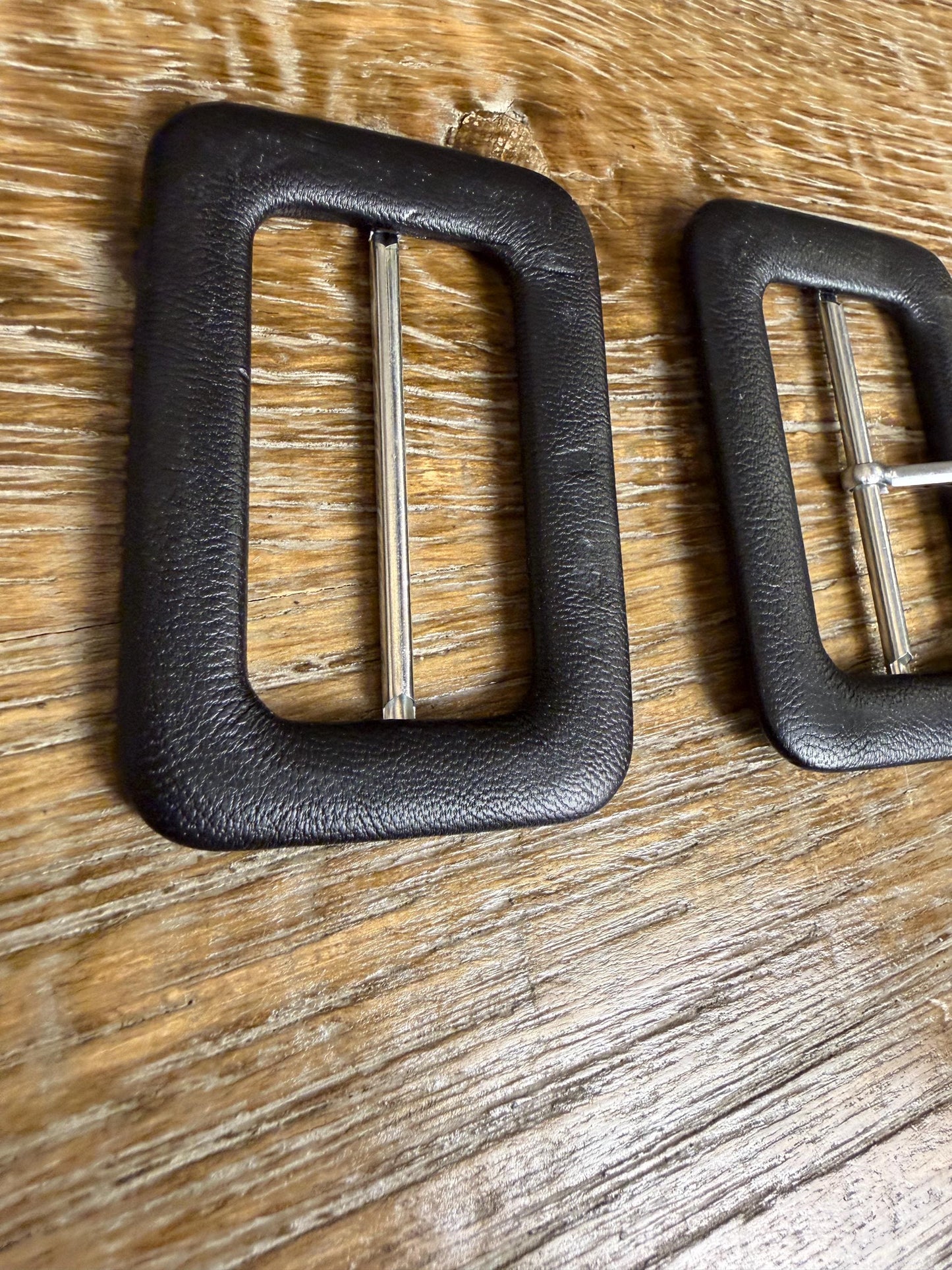 Faux Leather Belt Buckle, 2" Bar Buckles, Faux Leather