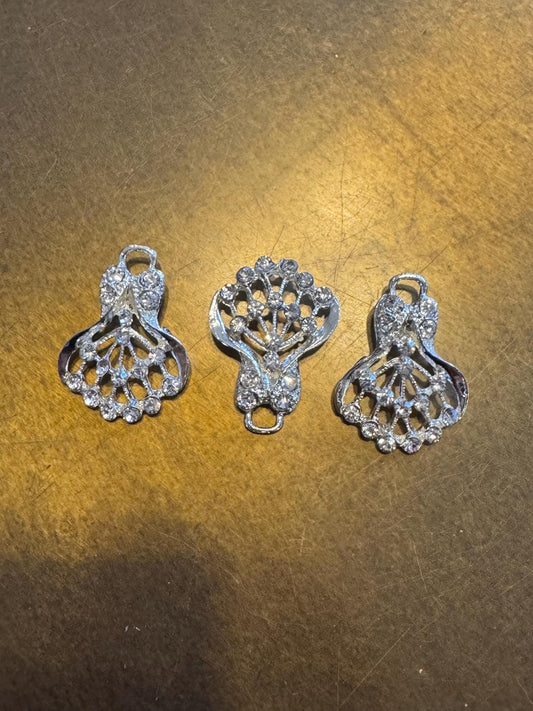 Diamanté Buckle, Silver Rhihestone Metal Buckle, 1cm Middle Bar, Slider, Belt Buckle, Bra Straps Swimwear, Costumes, Couture, Elegant