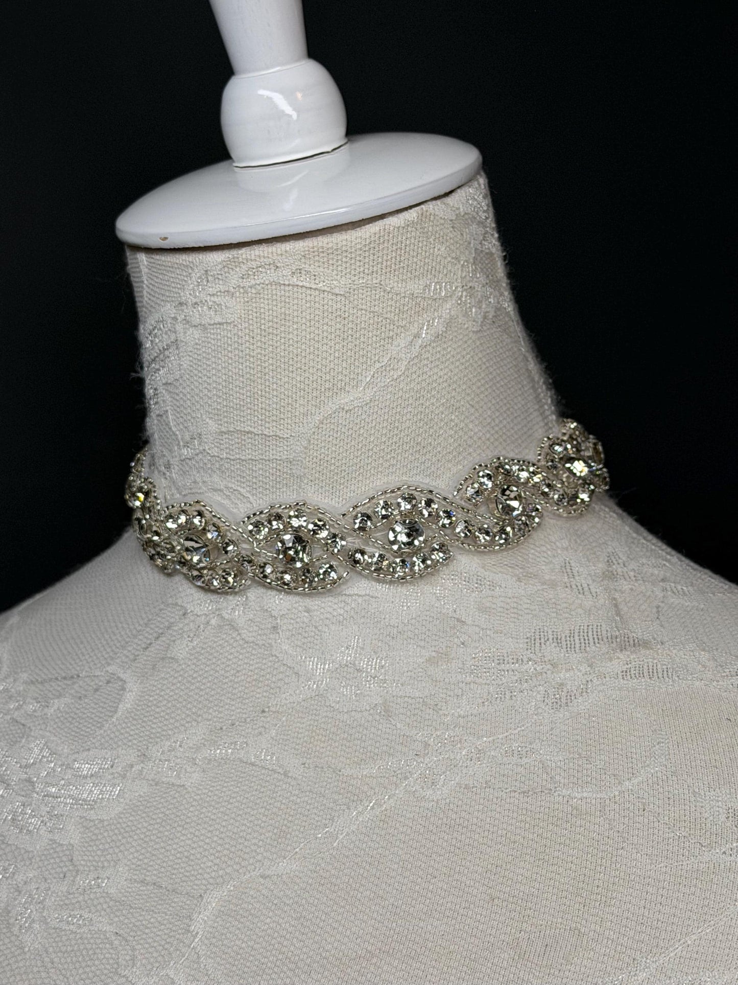 Pearl Jewel Choker: Handmade Elegant Bridal Necklace, Diamante, Jewels, Silver, Gold