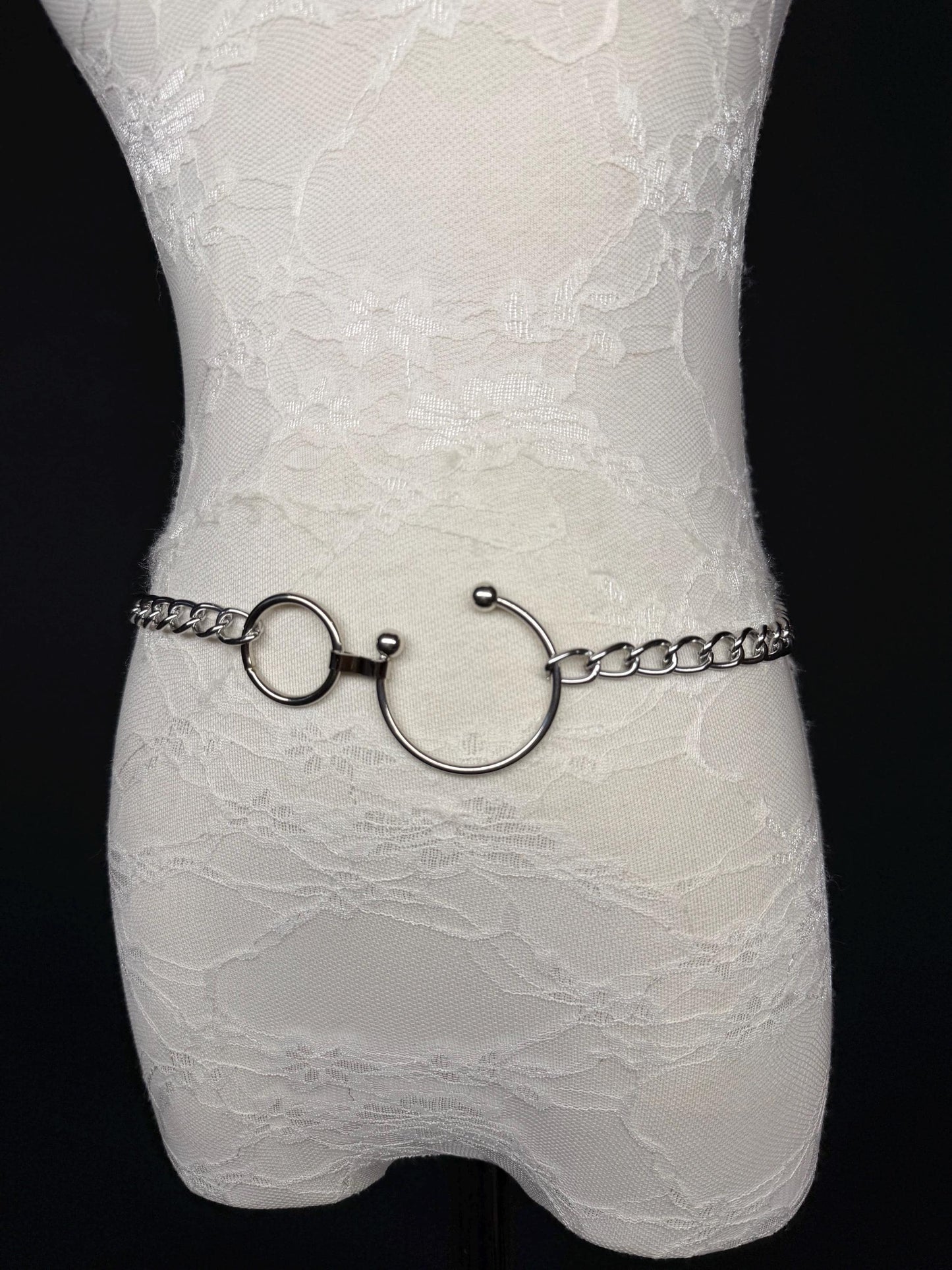 Silver or Gold Chain Belt Statement Buckle – Handmade to Measure 18–60 Inch Waist
