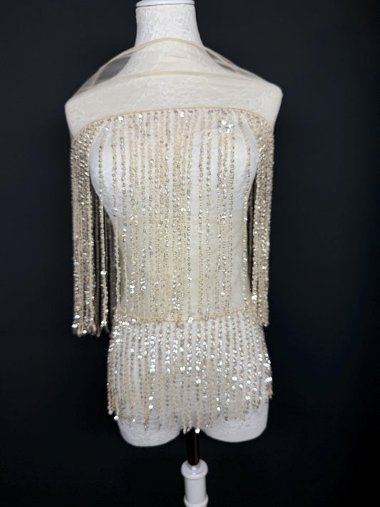 8” Long Beaded Fringe, Dress Fringe, Fringe, Long 3 Sizes, Fringe trim, Costume, Dance, Skirts, Clothing, home decor, 4 colours, Stunning