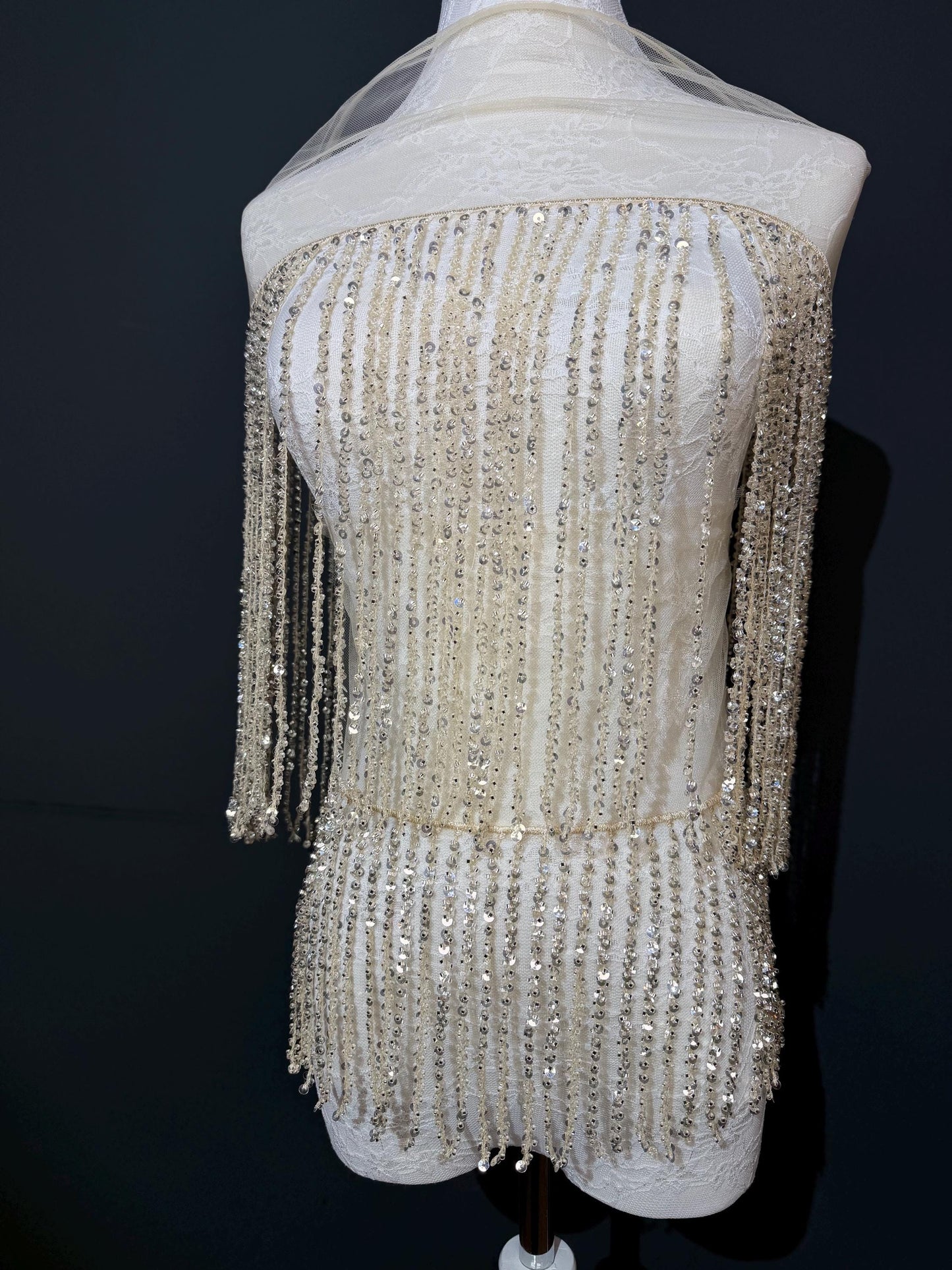 8” Long Beaded Fringe, Dress Fringe, Fringe, Long 3 Sizes, Fringe trim, Costume, Dance, Skirts, Clothing, home decor, 4 colours, Stunning
