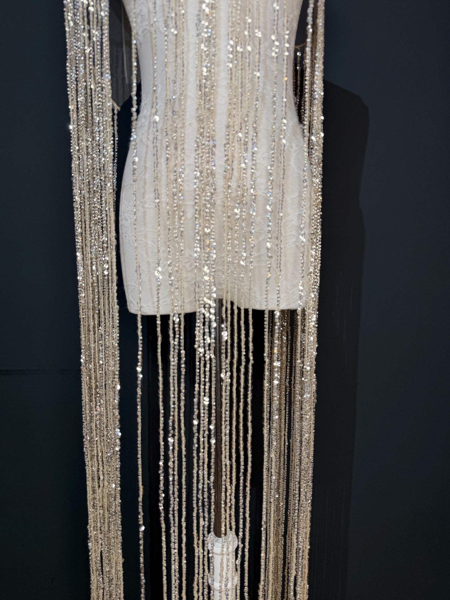 8” Long Beaded Fringe, Dress Fringe, Fringe, Long 3 Sizes, Fringe trim, Costume, Dance, Skirts, Clothing, home decor, 4 colours, Stunning