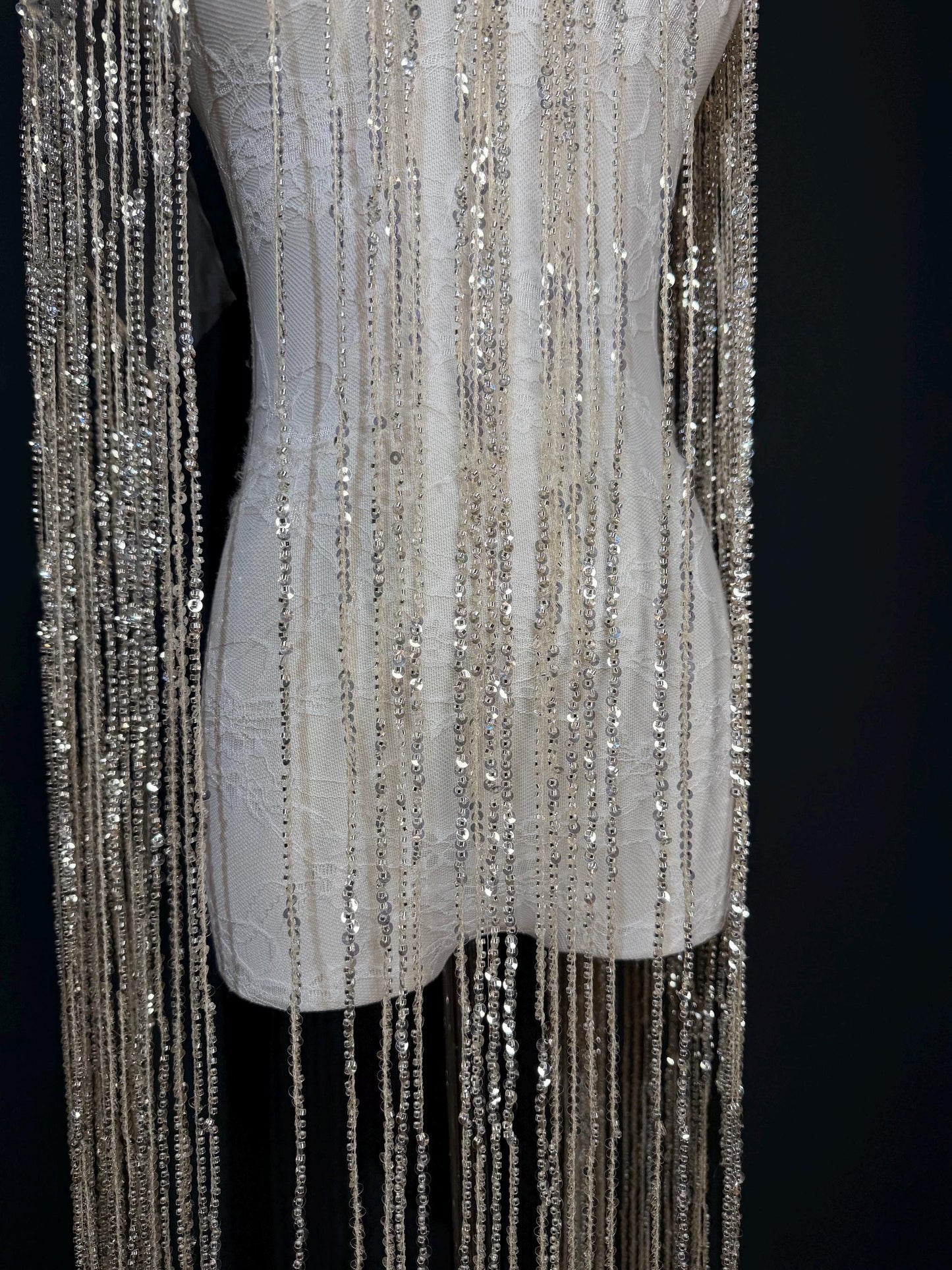 8” Long Beaded Fringe, Dress Fringe, Fringe, Long 3 Sizes, Fringe trim, Costume, Dance, Skirts, Clothing, home decor, 4 colours, Stunning