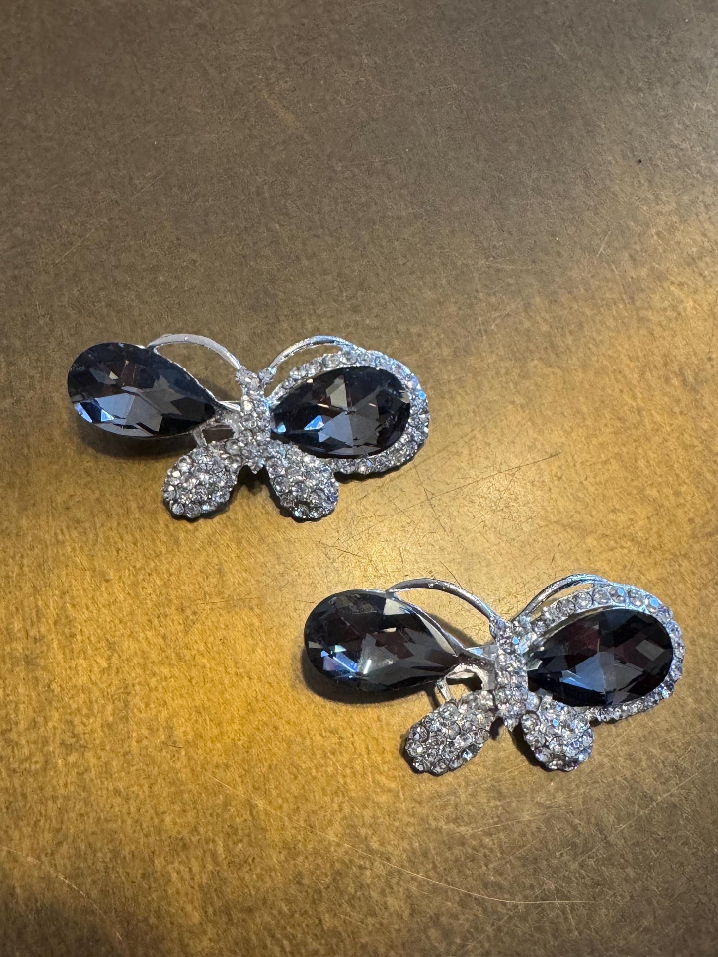 Large Rhinestone Jewel Brooch, Silver Diamanté Brooch, Pin on, Bridal, 7cmx4cm, Jewel, Accessory, 2 3/4” Wide, Gift, Butterfly Brooch
