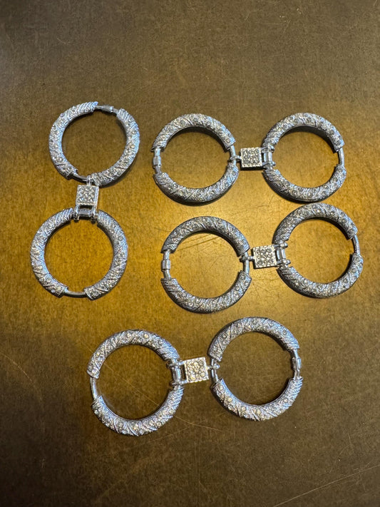 Diamanté Rhinestone Metal Buckle, Silver Diamanté Buckle, Quality Rhinestones, Bridal, Wedding, Clothing, Bags, Swmwear, 8cm x 5cm