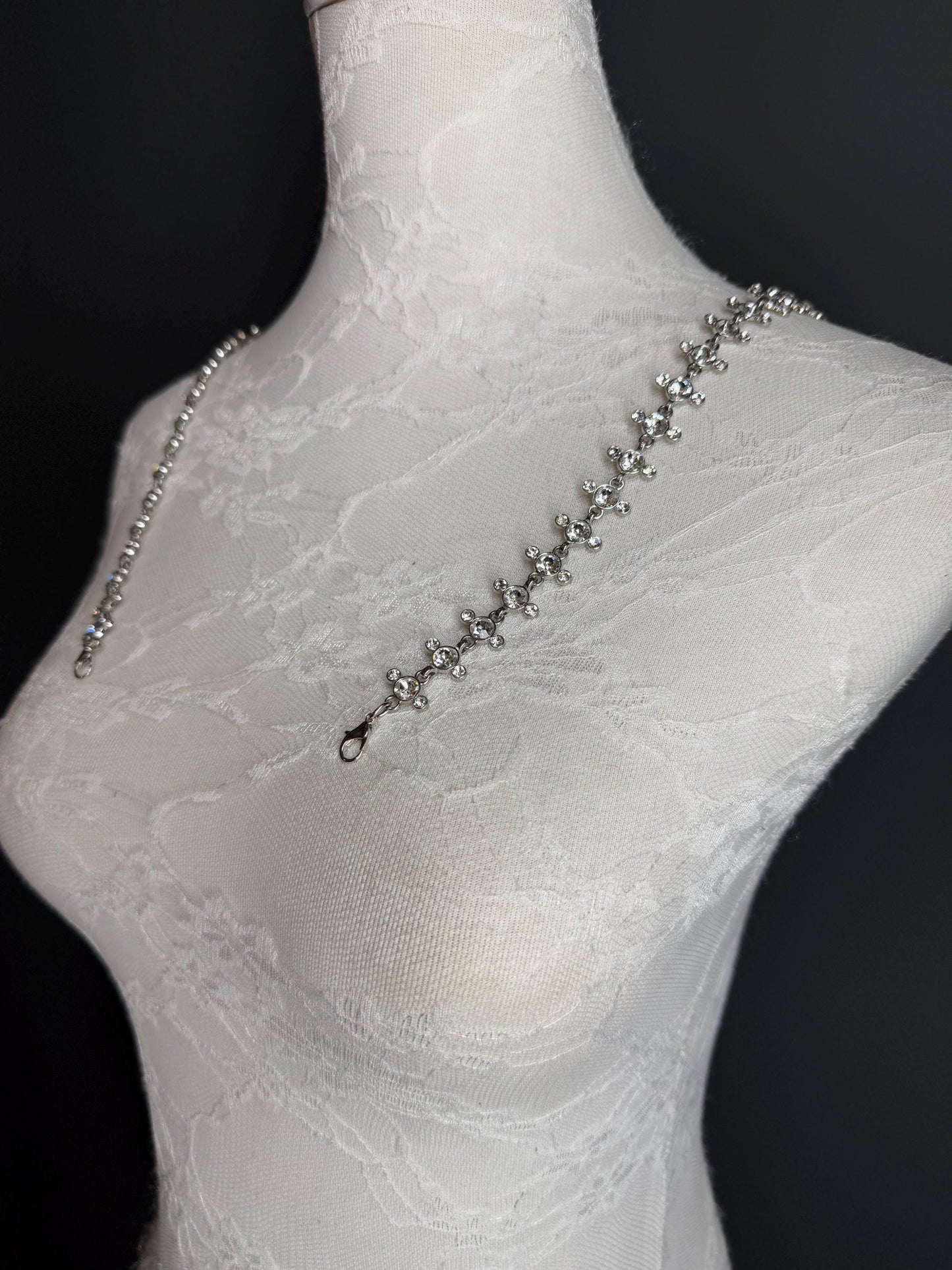 Jewel Diamanté Metal Chain Straps, Quality Chain Straps, Shoulder Straps, 100+ sizes, Bra Straps, Chain, Swimwear, Elegant Bra Straps