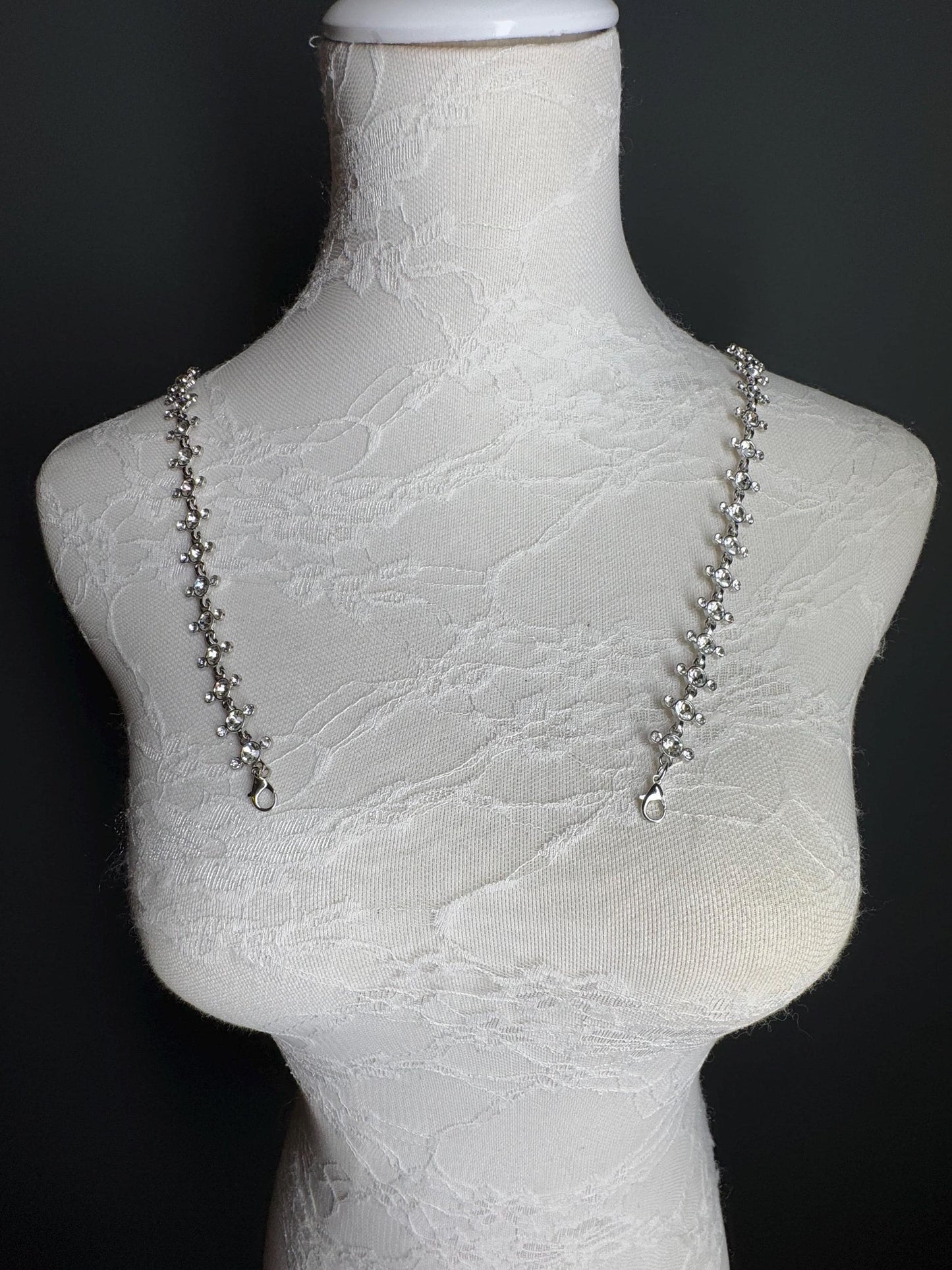 Jewel Diamanté Metal Chain Straps, Quality Chain Straps, Shoulder Straps, 100+ sizes, Bra Straps, Chain, Swimwear, Elegant Bra Straps
