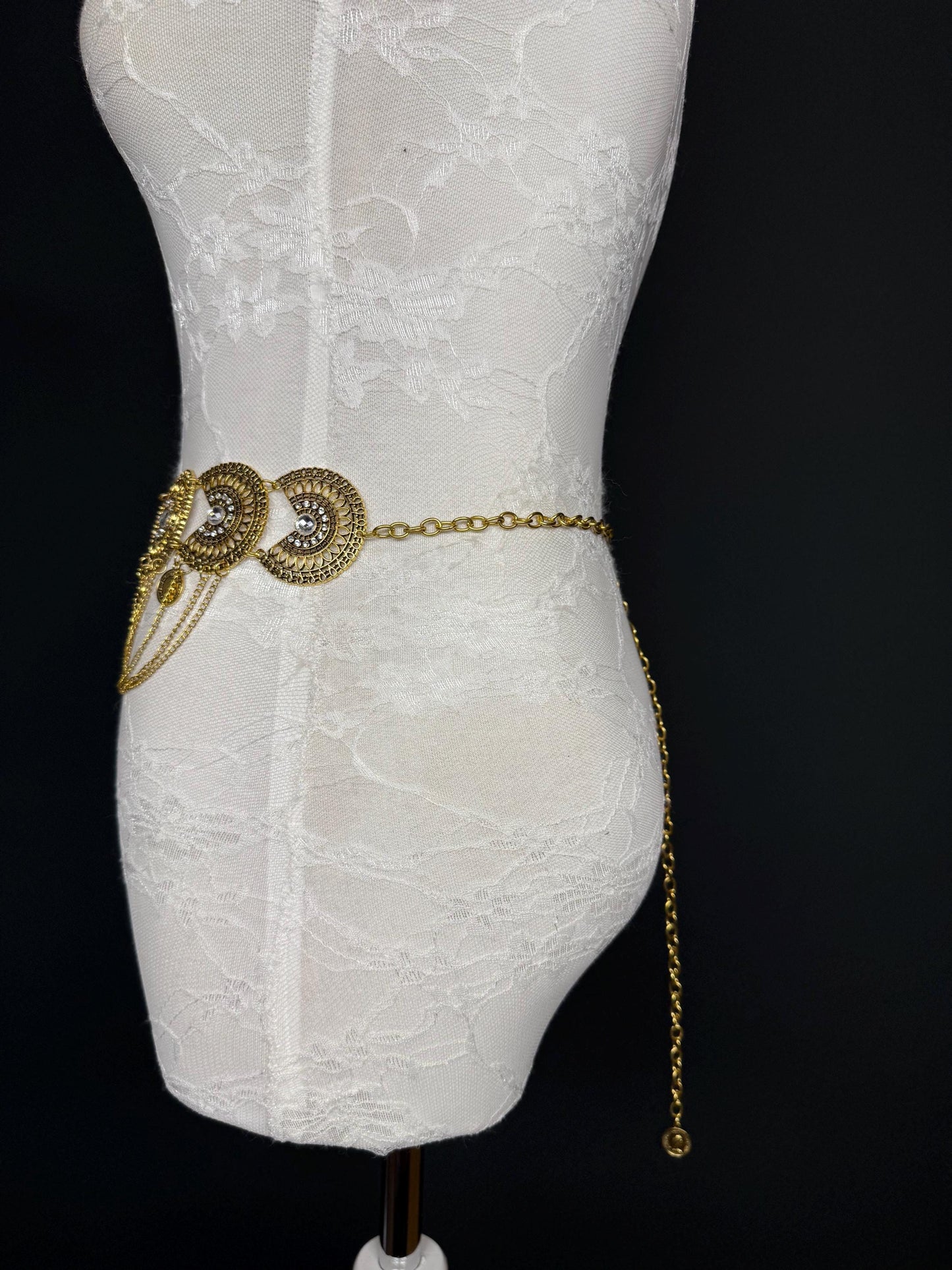 Handmade Antique Gold Disc Belly Chain Belt: Festival Costume Accessory 18-40inch