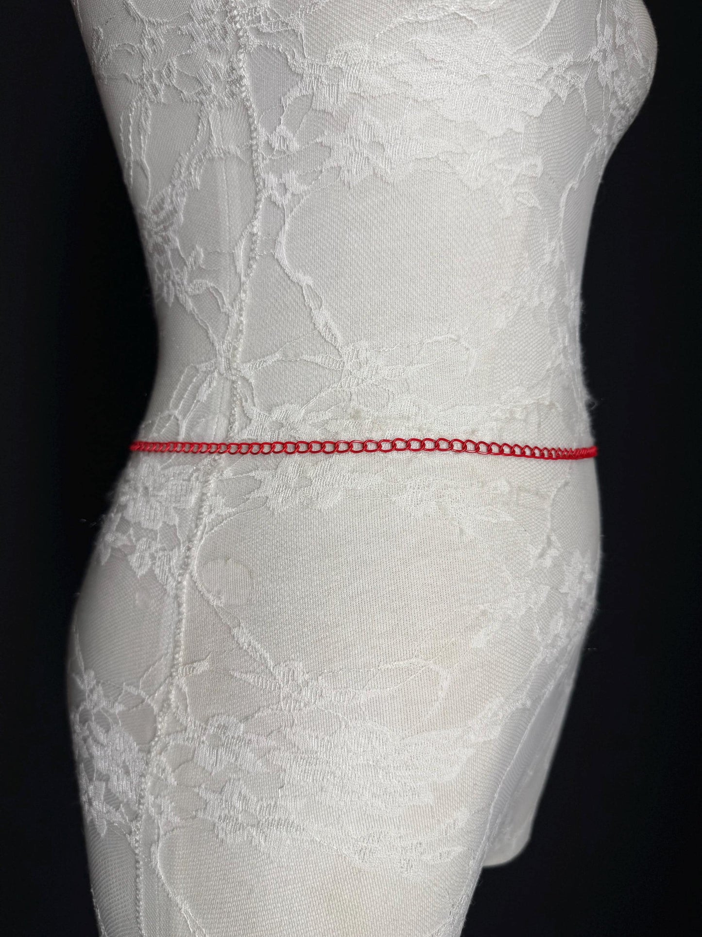 Red Chain Belt, Colourful, 7 Colours, Metal Chain Belt, Teen Sizes, Size 18”-60”, FAN Design, 5mm Chain Links, Fashion Accessory, Gift