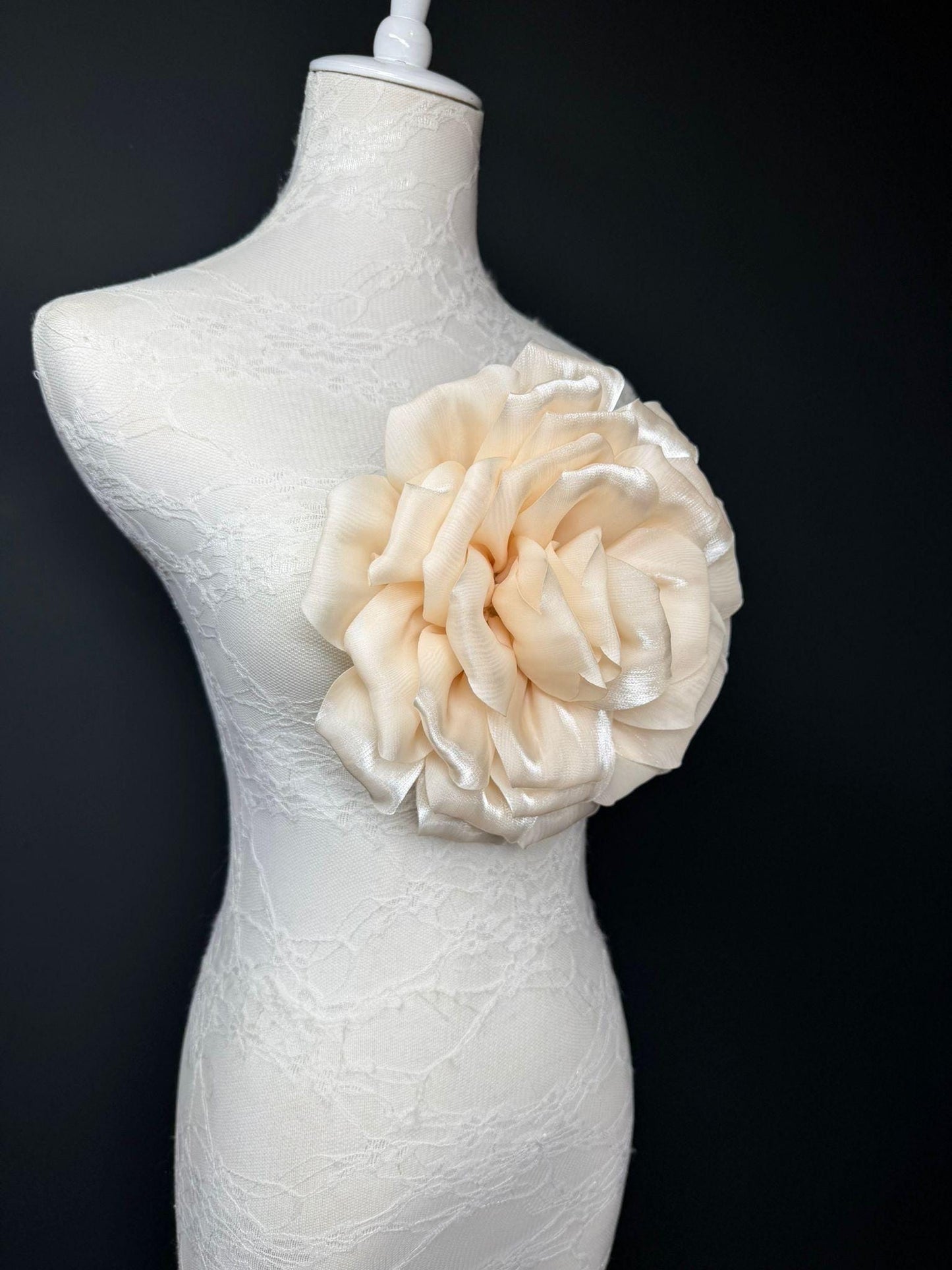 Oversized Large Corsage Flower, Cream, 7 colours, 8.5” Wide, 21cm