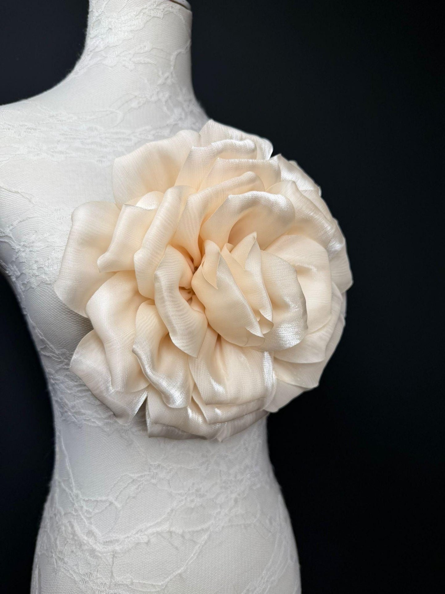 Oversized Large Corsage Flower, Cream, 7 colours, 8.5” Wide, 21cm