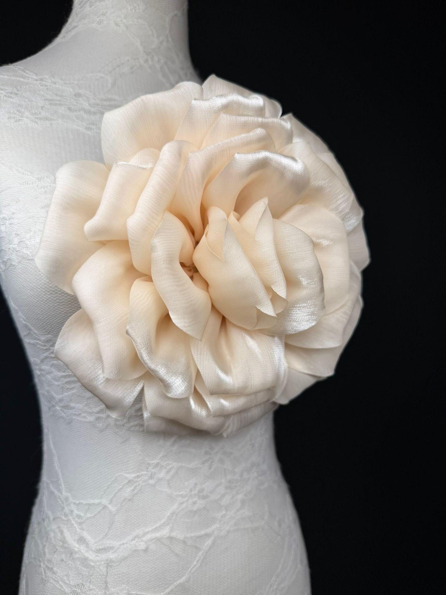 Oversized Large Corsage Flower, Cream, 7 colours, 8.5” Wide, 21cm