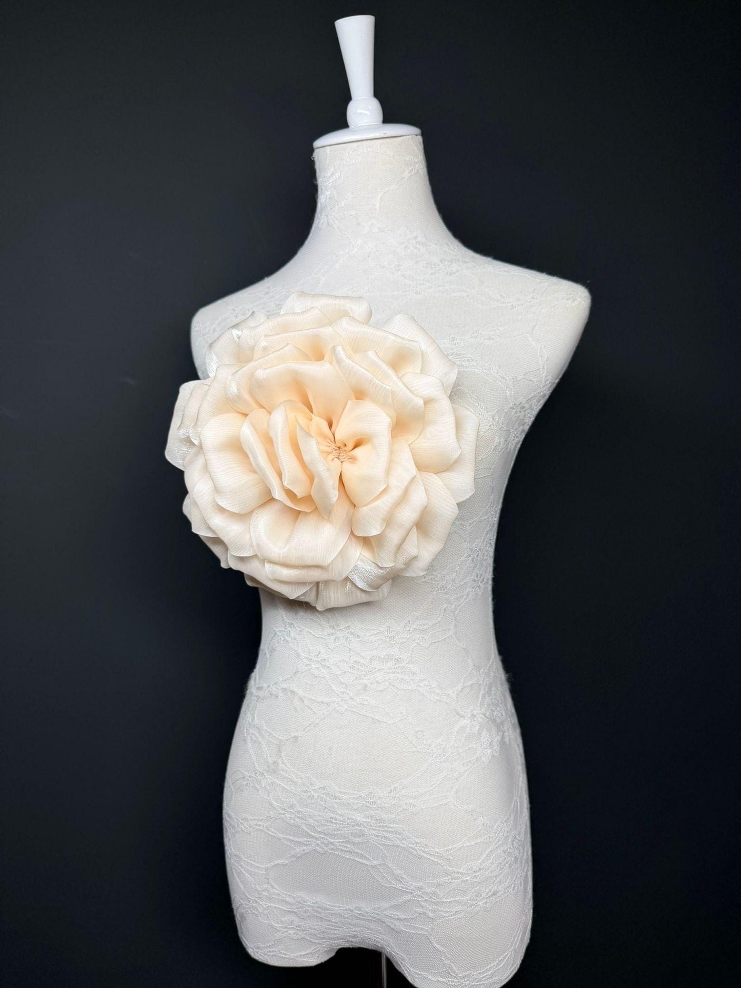Oversized Large Corsage Flower, Cream, 7 colours, 8.5” Wide, 21cm