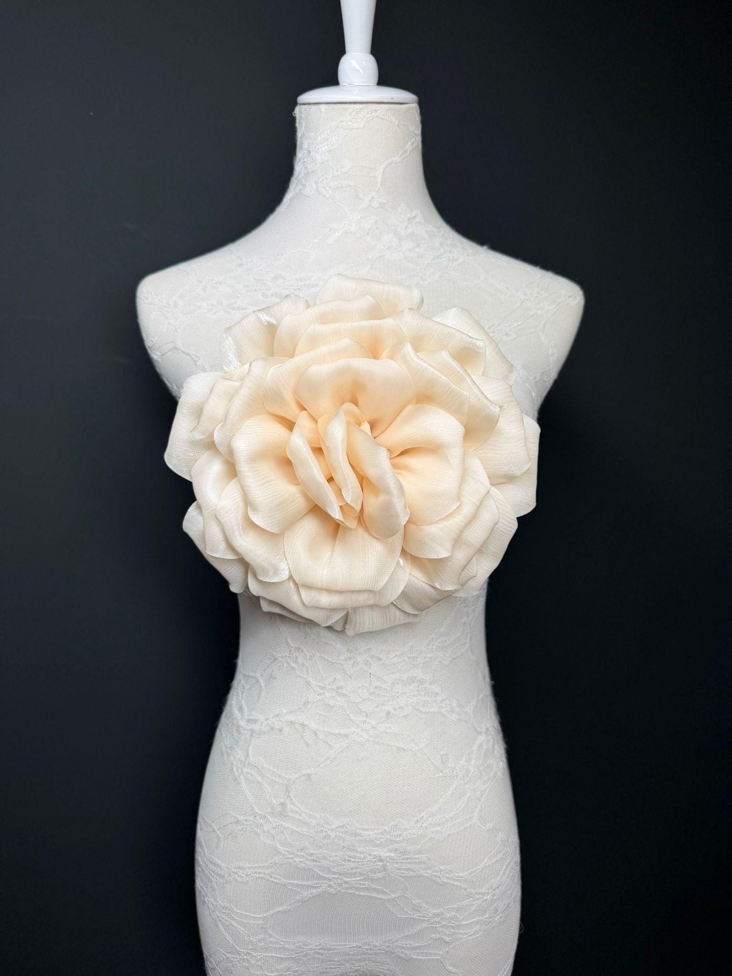 Oversized Large Corsage Flower, Cream, 7 colours, 8.5” Wide, 21cm