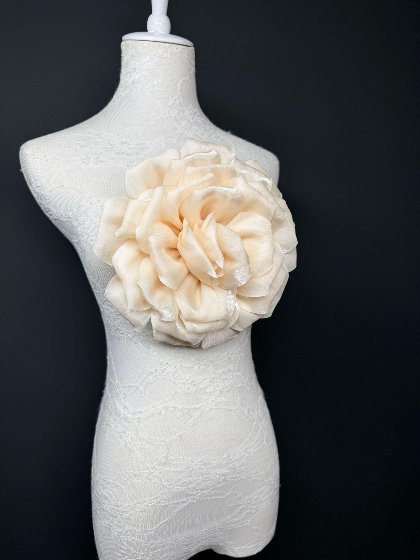 Oversized Large Corsage Flower, Cream, 7 colours, 8.5” Wide, 21cm