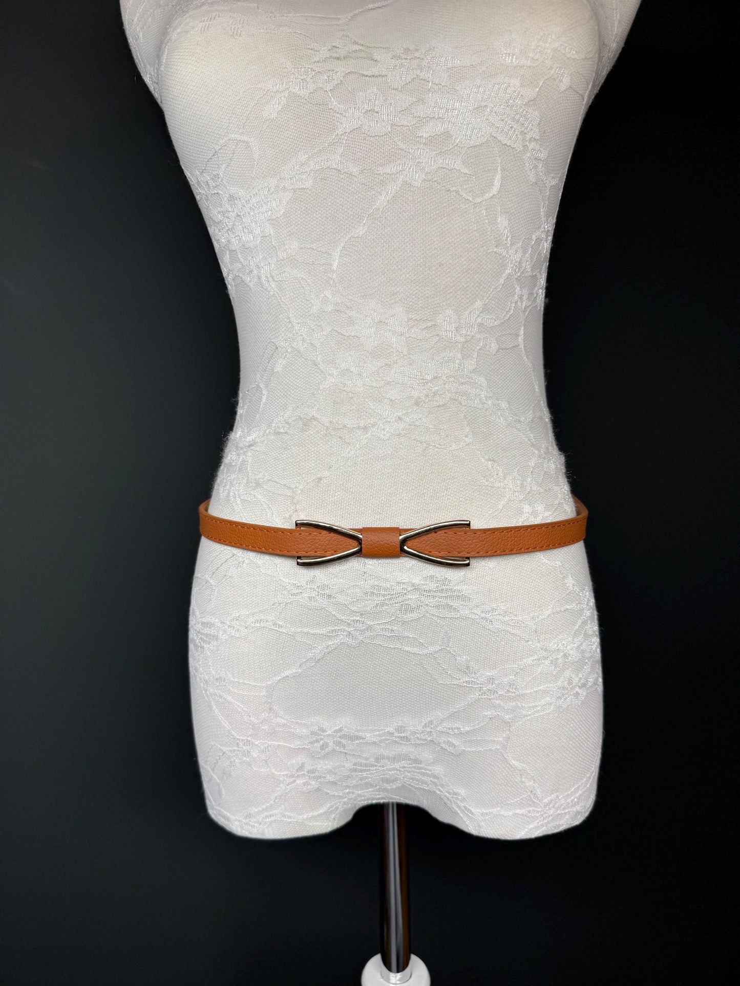 Bow Buckle Belt, Black, Warm Tan Colour, 1/2” Wide Belt, Hand-made, High Quality Belt, Dress Belt, Jeans Belt, Gift, Festival, Bow Design