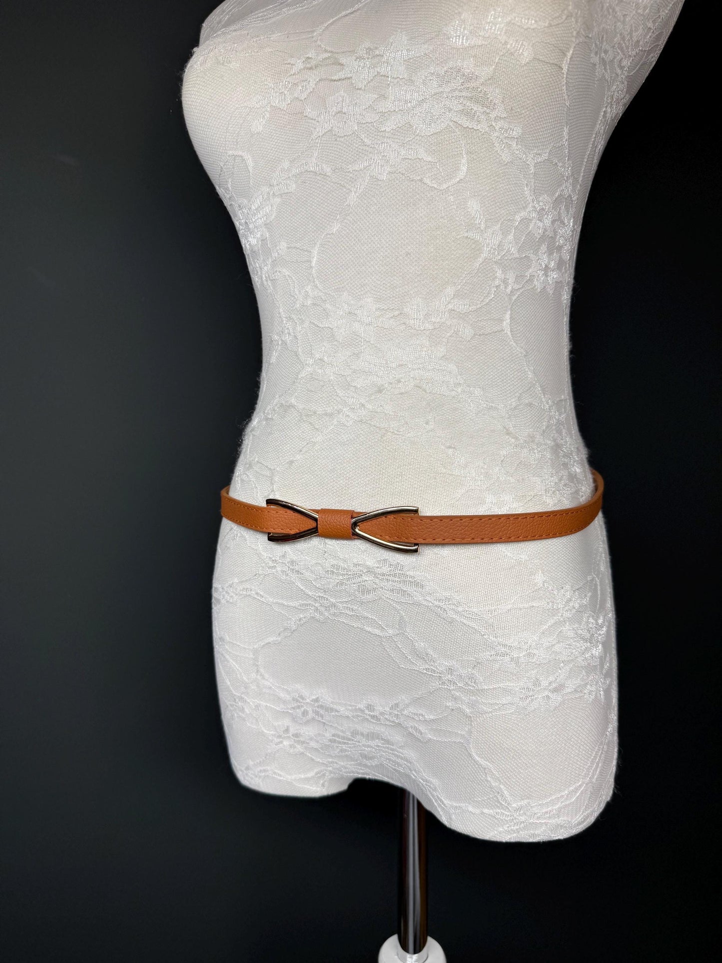 Bow Buckle Belt, Black, Warm Tan Colour, 1/2” Wide Belt, Hand-made, High Quality Belt, Dress Belt, Jeans Belt, Gift, Festival, Bow Design