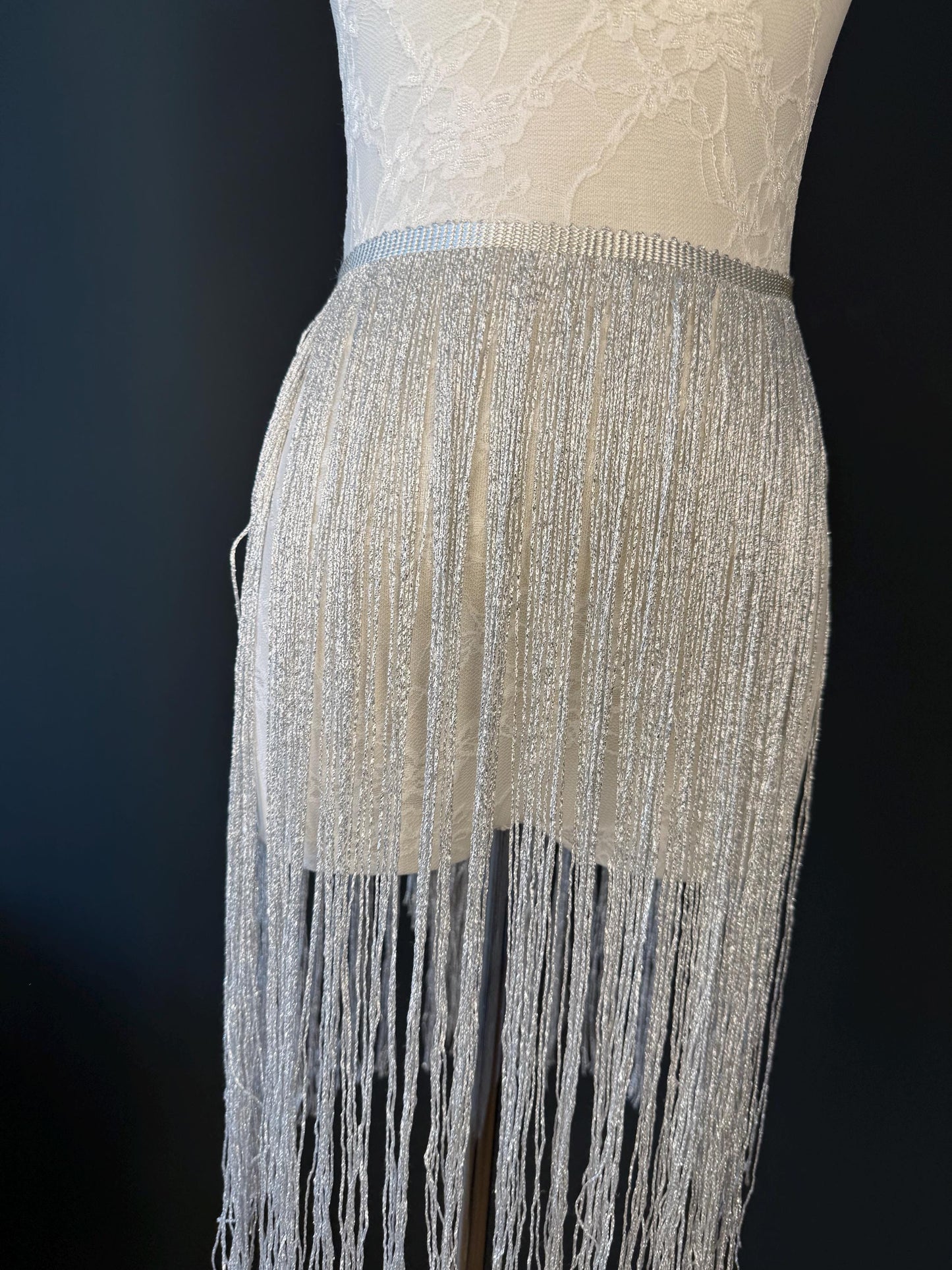Lurex Fringe Trim 20” Metallic Gold Silver for Costume Dance Dress Sewing