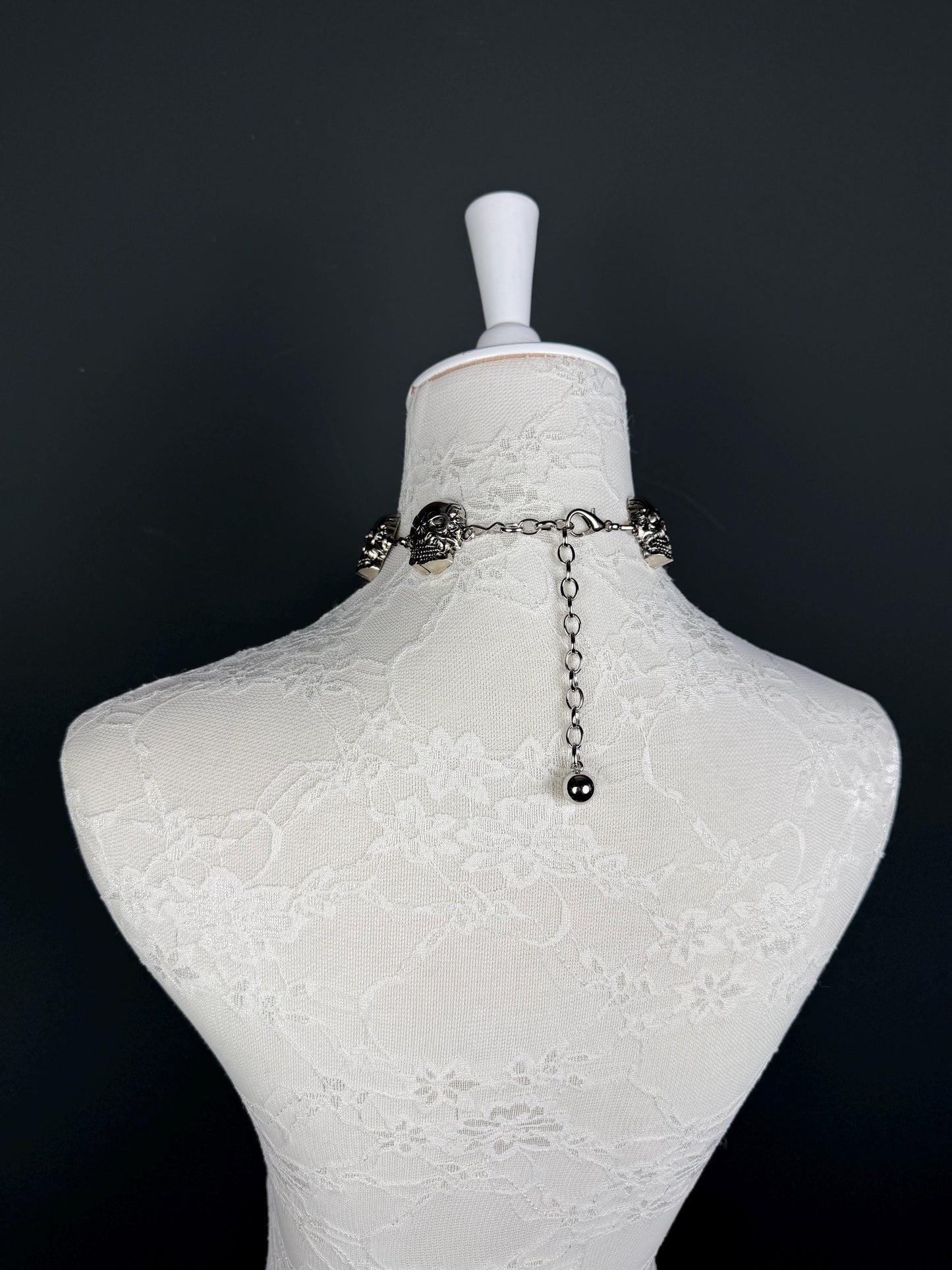 Skull Metal Choker, Choker Necklace, Skull Face Choker, Handmade, Sizes