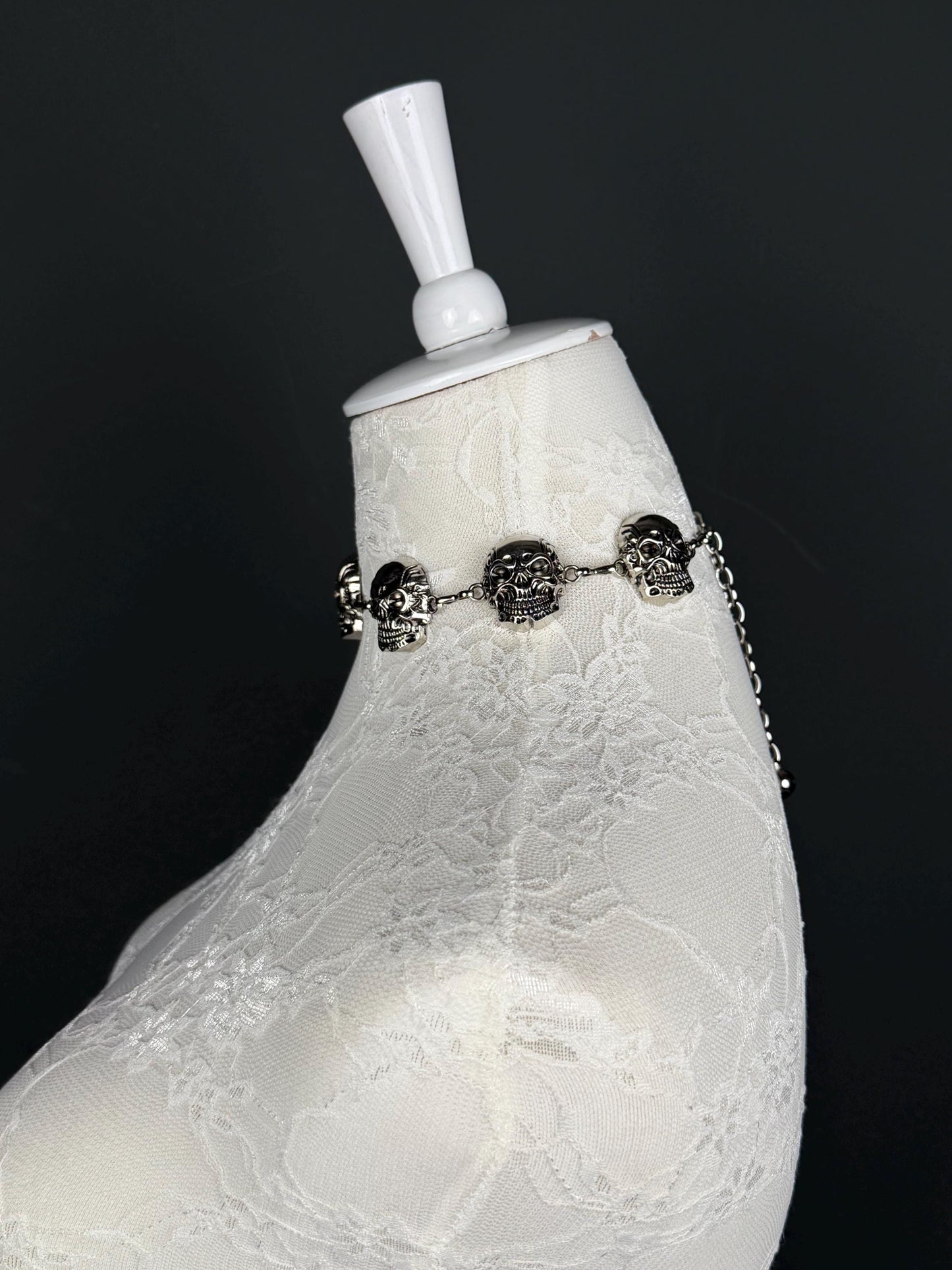 Skull Metal Choker, Choker Necklace, Skull Face Choker, Handmade, Sizes