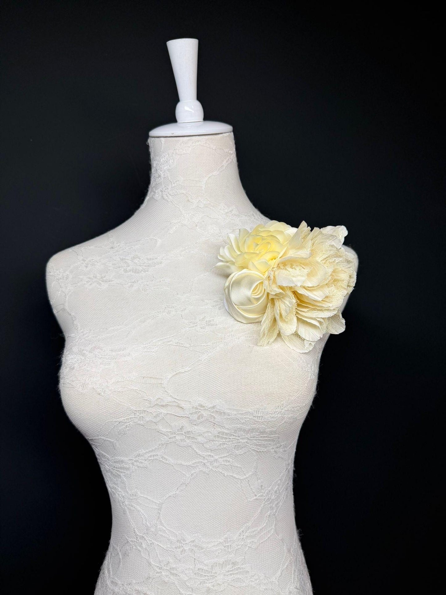Large Corsage Flower, Cream, 9 colours, 5.5” 14cm Wide