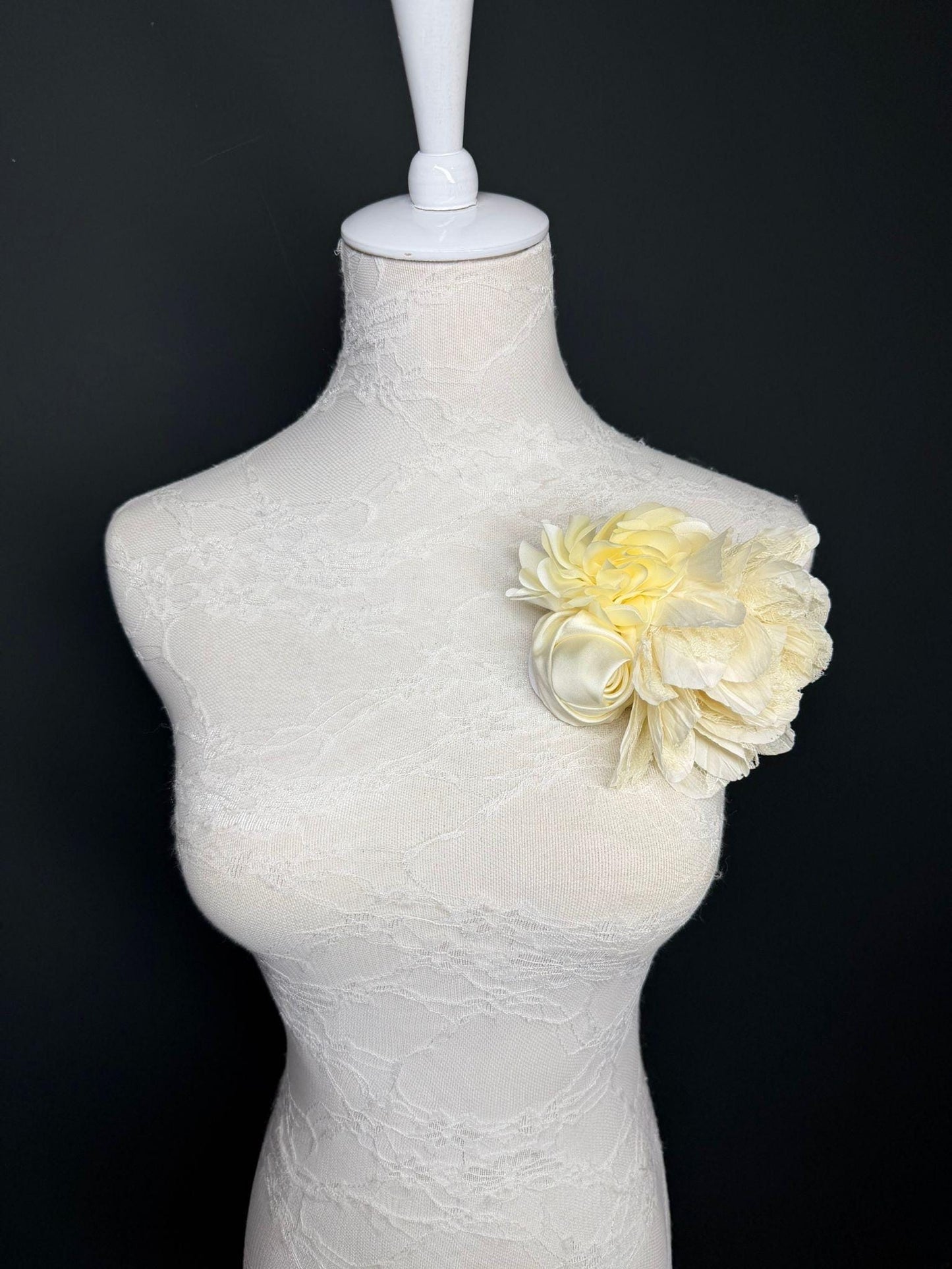 Large Corsage Flower, Cream, 9 colours, 5.5” 14cm Wide