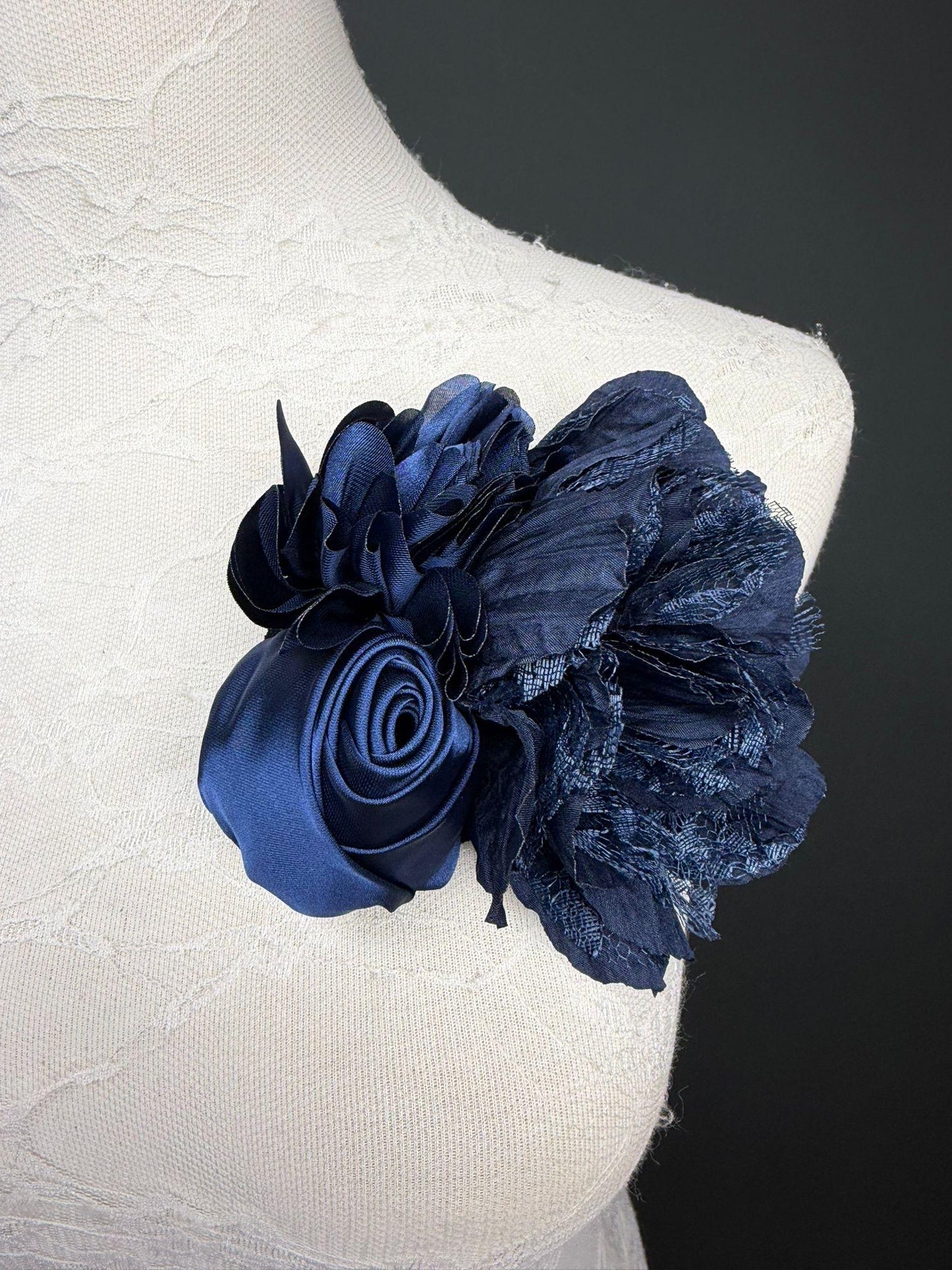 Large Corsage Flower, Cream, 9 colours, 5.5” 14cm Wide
