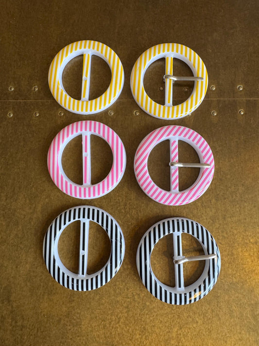 Stripe Pattern Plastic Buckles, Clothing and Bag Belts (6cm)