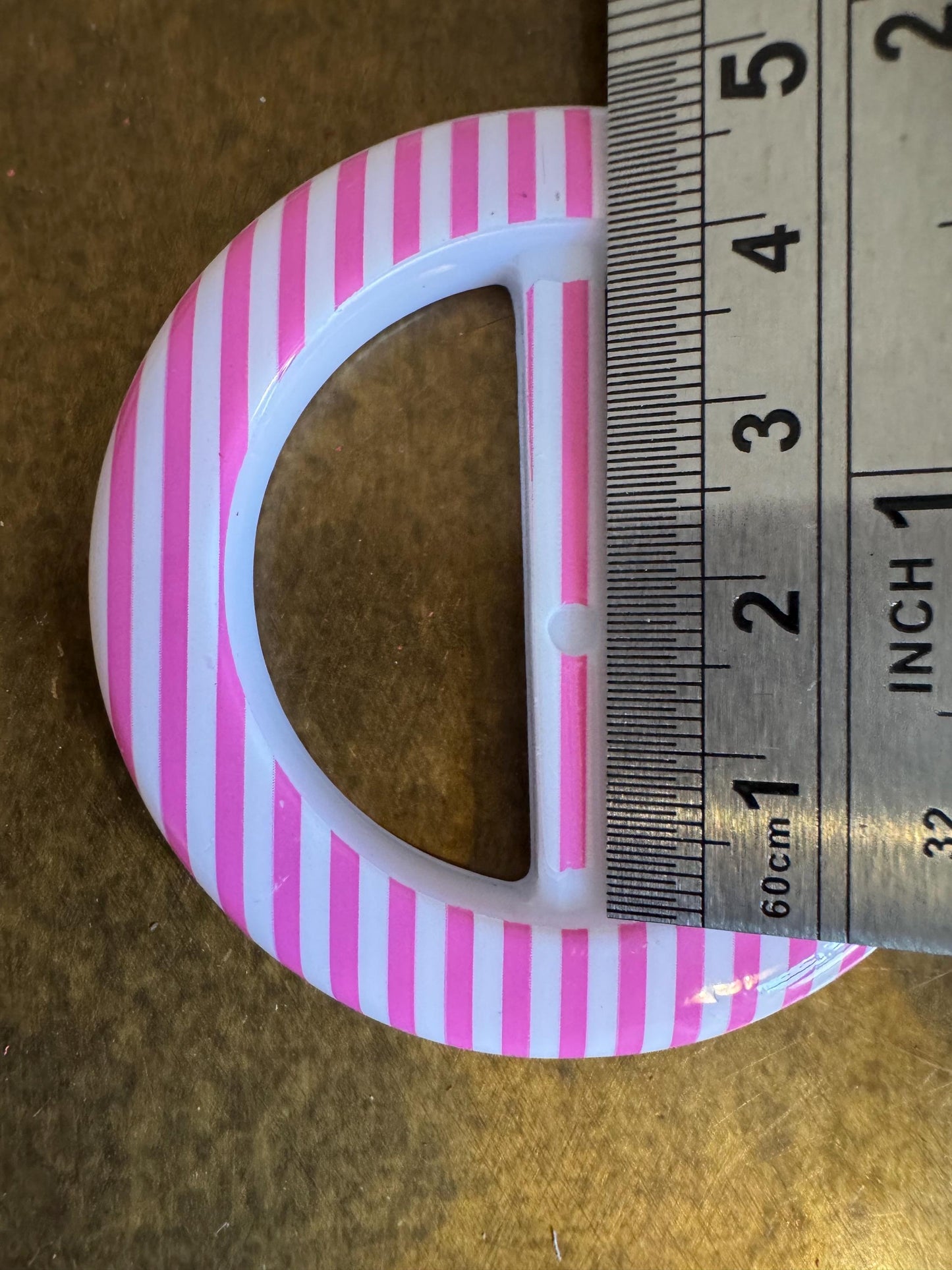 Stripe Pattern Plastic Buckles, Clothing and Bag Belts (6cm)
