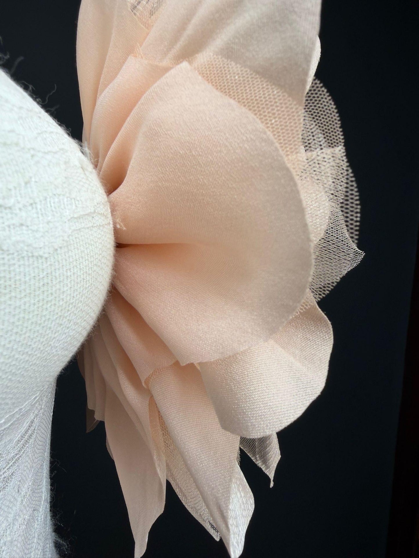 Oversized Large Organza Corsage Flower, Peach, 5 colours, 11”, 27cm