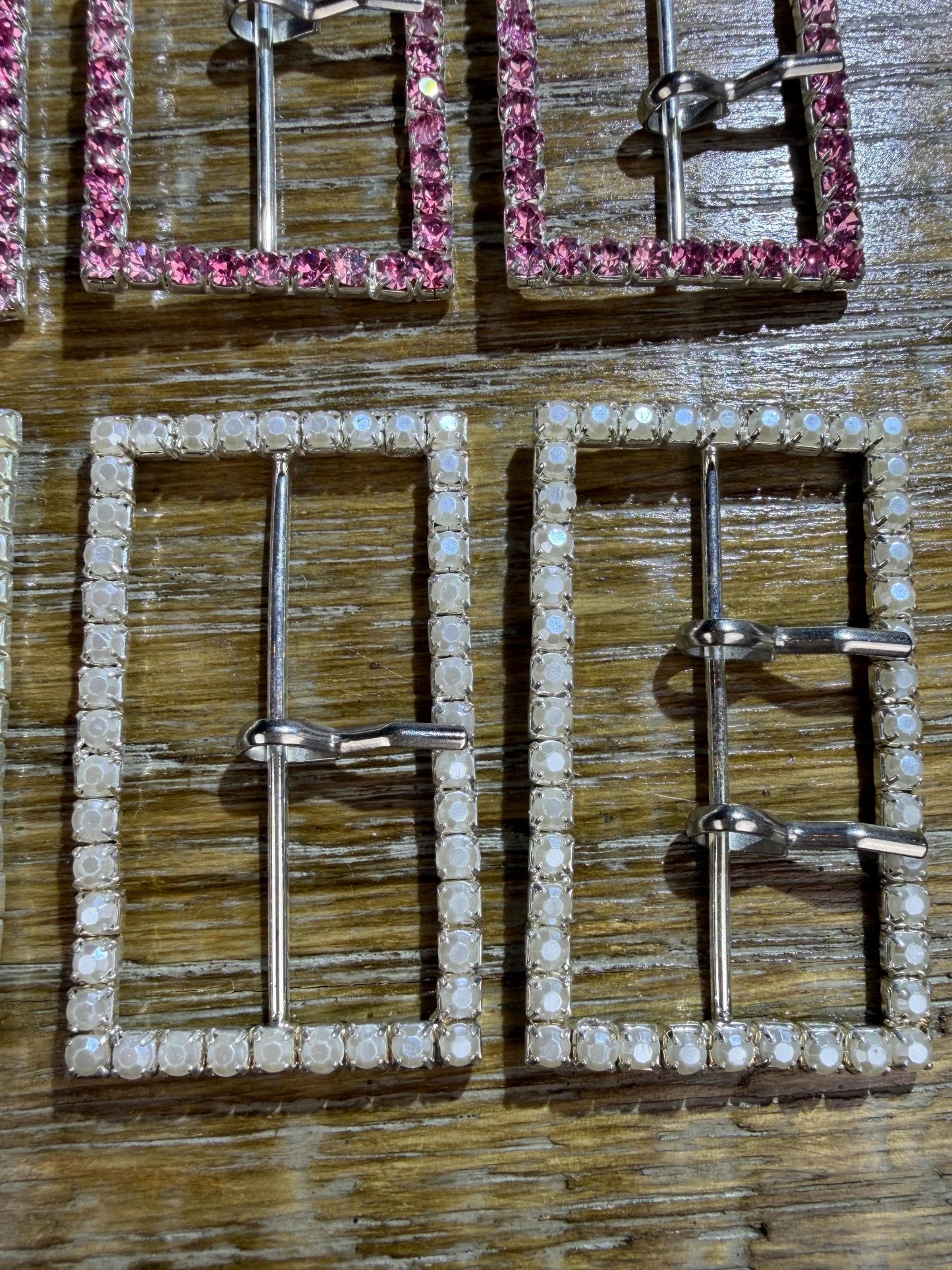 Rhinestone Buckle, Metal Buckles, 6cmx3.5cm, Pearl, Rectangular, Slider, Prongs, Belt Buckle, Costumes, Couture, Elegant, Fashion, Dance