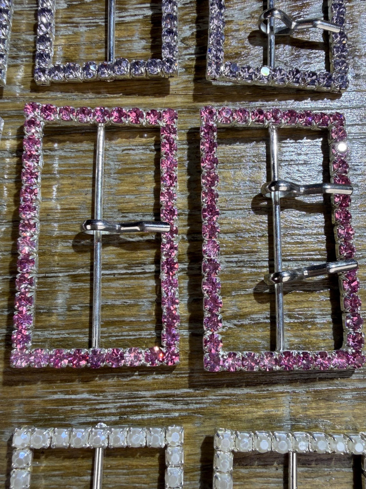 Rhinestone Buckle, Metal Buckles, 6cmx3.5cm, Pearl, Rectangular, Slider, Prongs, Belt Buckle, Costumes, Couture, Elegant, Fashion, Dance