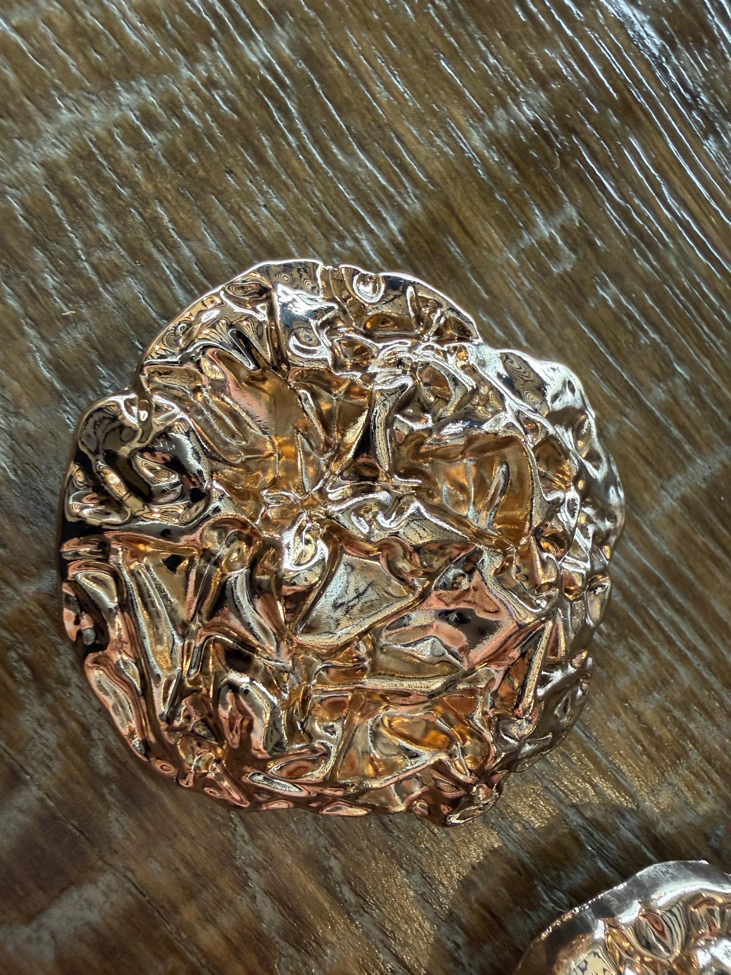 Hammered Brooch, 2” Size, Brooch, Gold Brooch, Gold, Distressed Metal Brooch, Gift, Quality Brooch, Unusual Brooch, Gift, Elegant