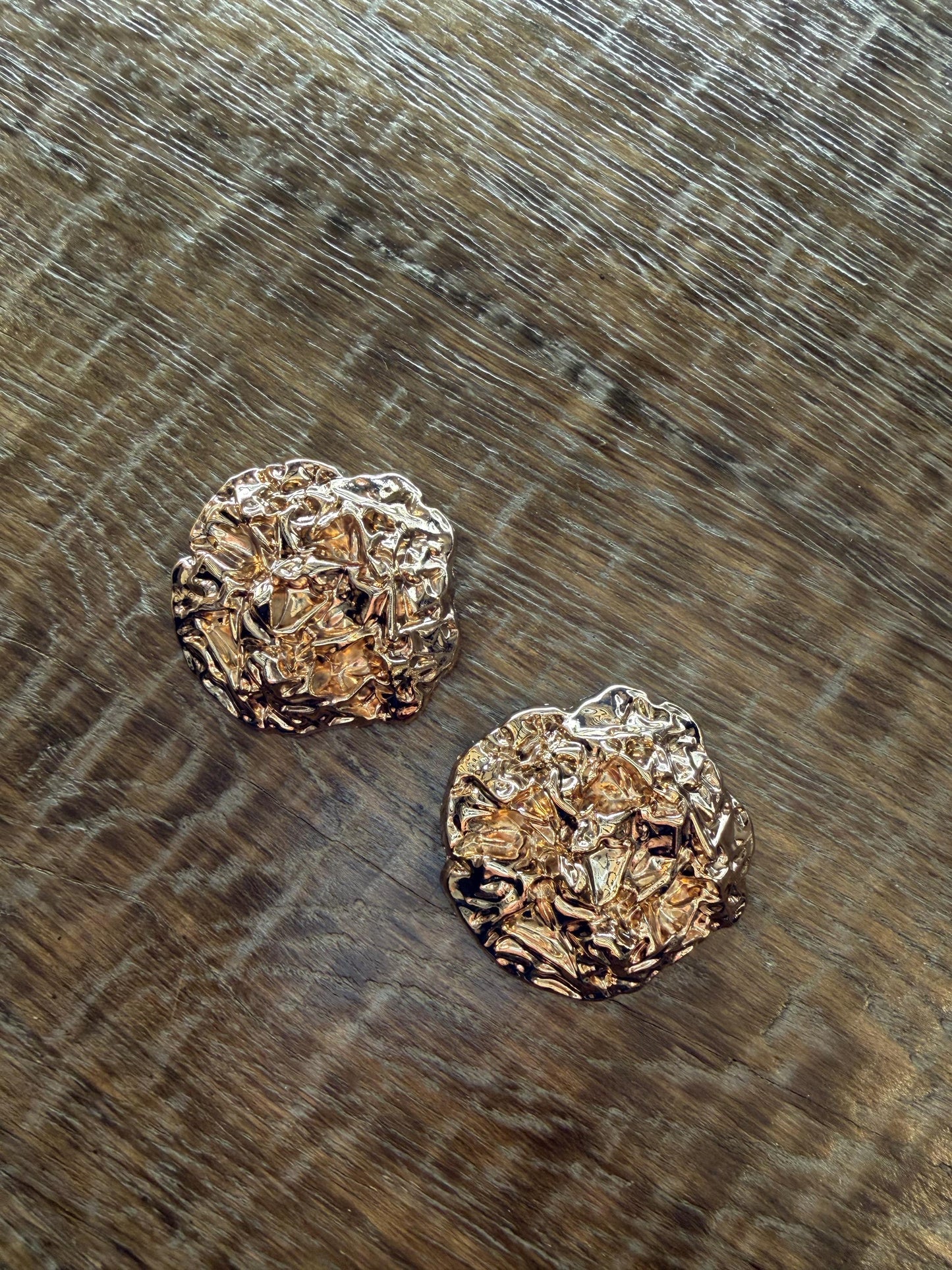 Hammered Brooch, 2” Size, Brooch, Gold Brooch, Gold, Distressed Metal Brooch, Gift, Quality Brooch, Unusual Brooch, Gift, Elegant