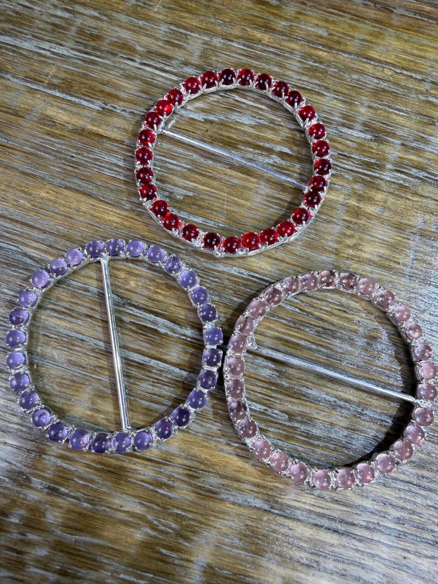Rhinestone Buckle, Metal Buckles, Red, Lilac, Pink 4.8cm Round, Slider, Prongs, Belt Buckle, Costumes, Couture, Elegant, Fashion, Dance