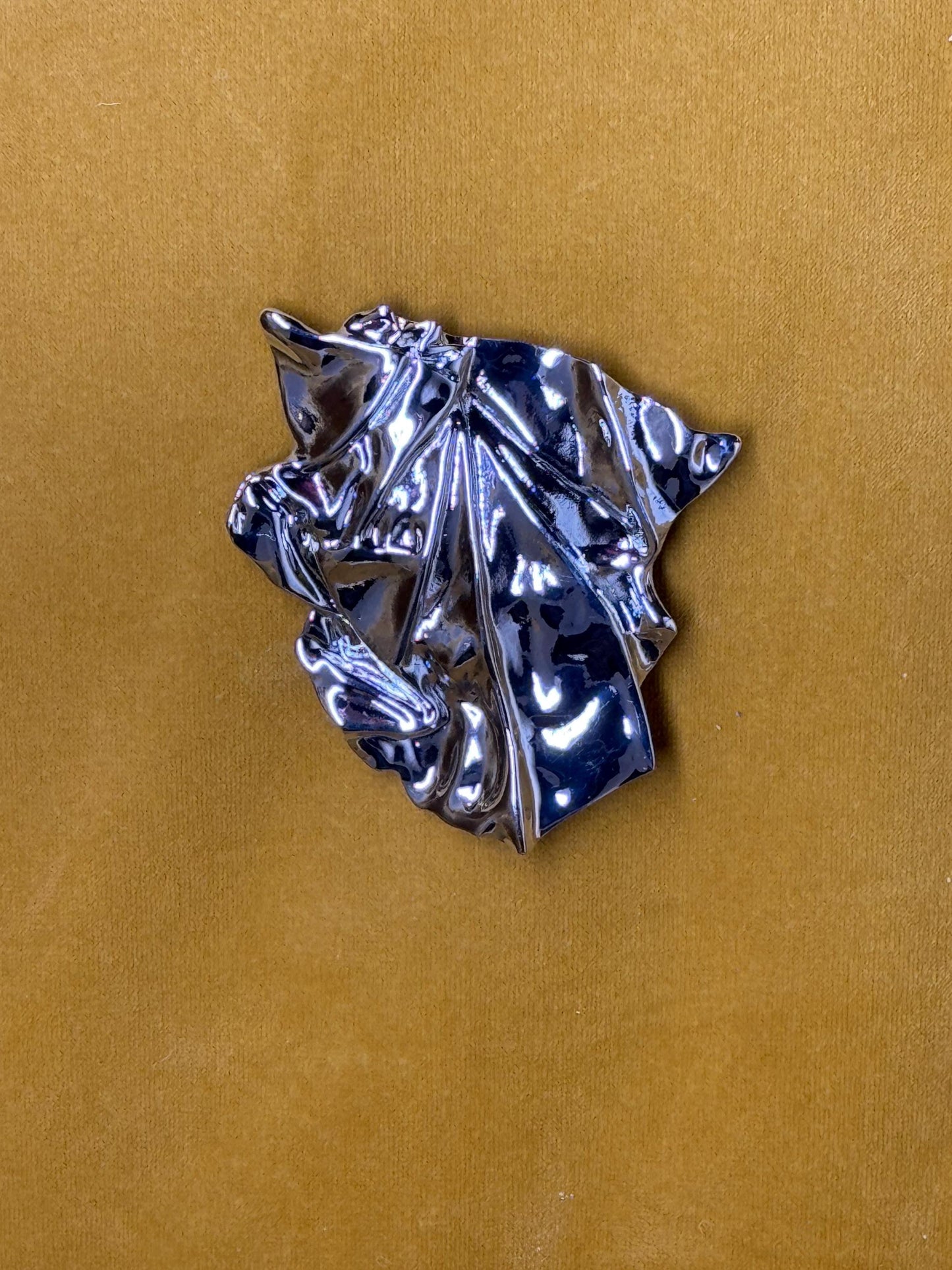 Metal Brooch, Solid Metal Brooch, Pin on, Jewellery, Accessory, 2.5” Wide, Unusual, Gift, FAN Design, Brooches, Silver