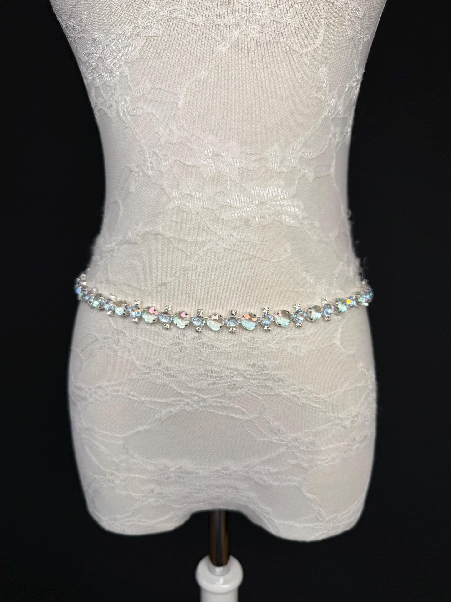 X-long Jewel Belt, Irridescent Jewel Belt,, Teen Sizes, Size 18”-60”, Fan Design, Fan Collection, Fashion Accessory, Gift, Elegant, Stunning
