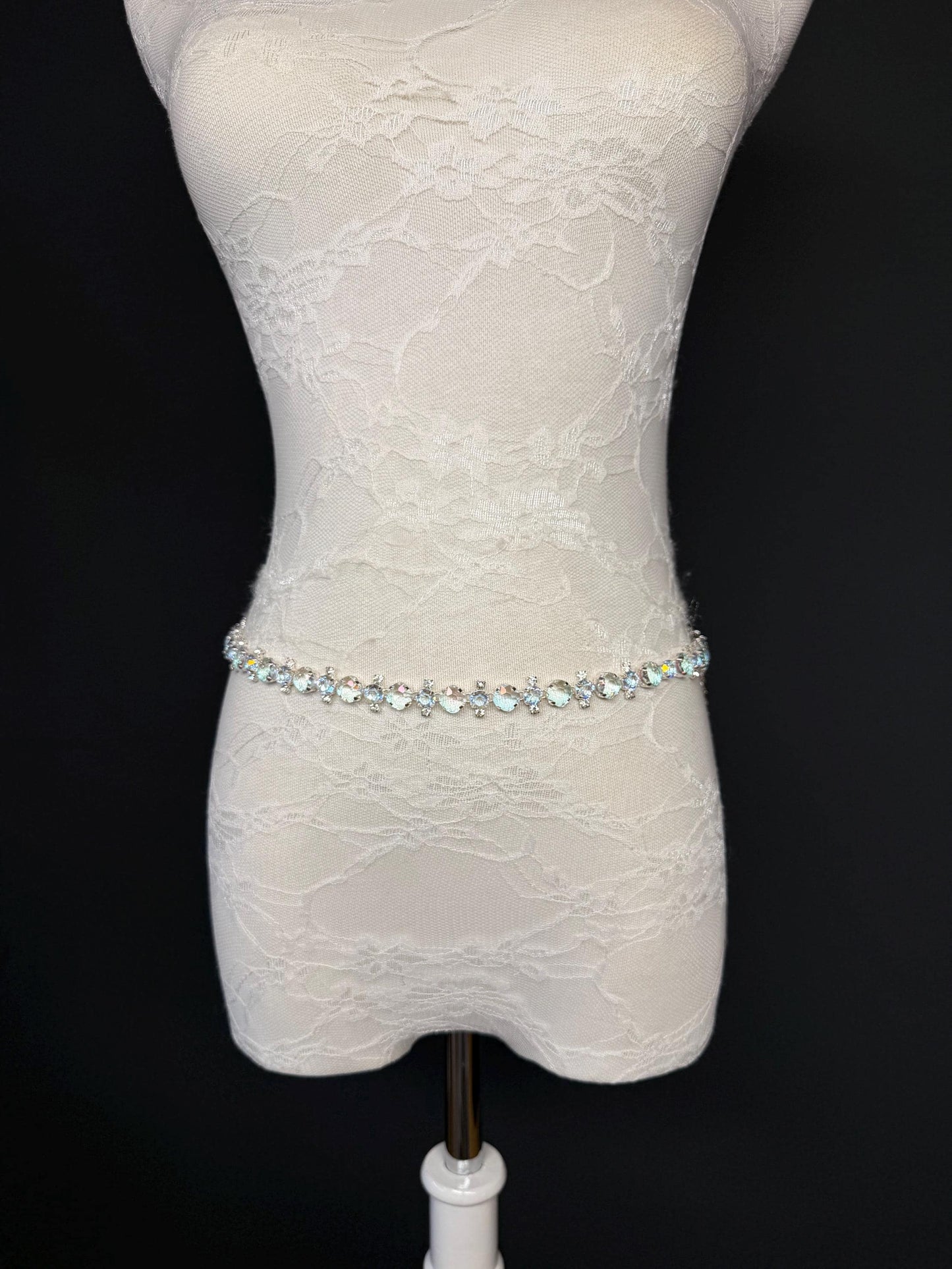 X-long Jewel Belt, Irridescent Jewel Belt,, Teen Sizes, Size 18”-60”, Fan Design, Fan Collection, Fashion Accessory, Gift, Elegant, Stunning