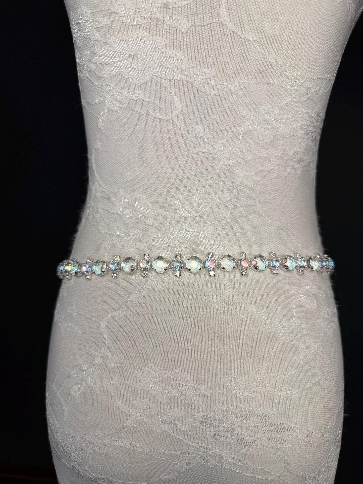 X-long Jewel Belt, Irridescent Jewel Belt,, Teen Sizes, Size 18”-60”, Fan Design, Fan Collection, Fashion Accessory, Gift, Elegant, Stunning