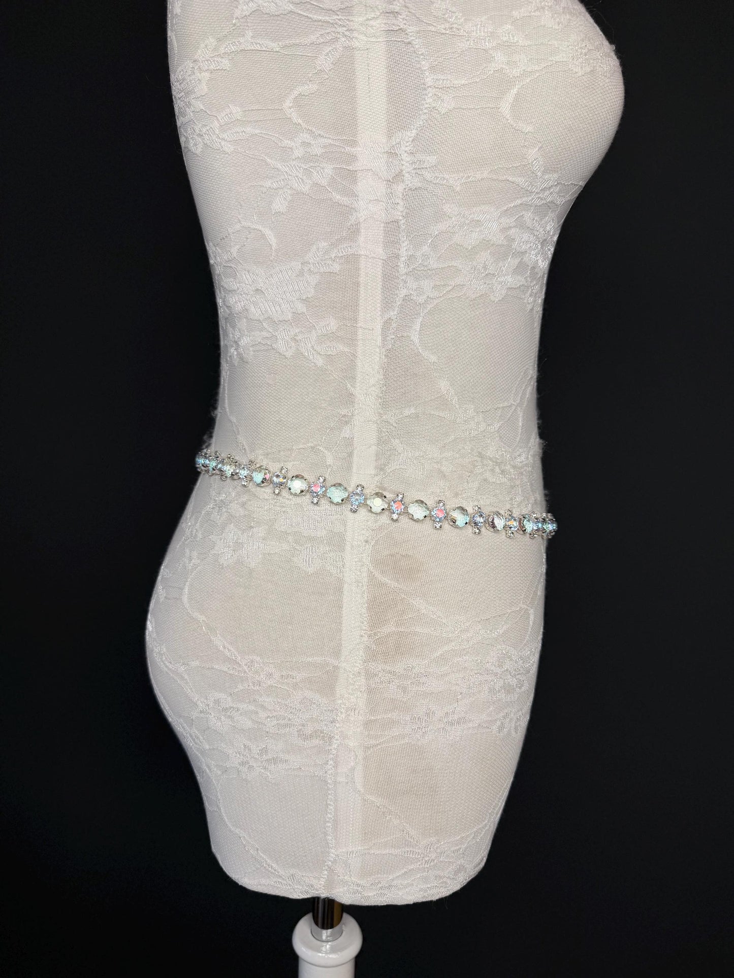 X-long Jewel Belt, Irridescent Jewel Belt,, Teen Sizes, Size 18”-60”, Fan Design, Fan Collection, Fashion Accessory, Gift, Elegant, Stunning