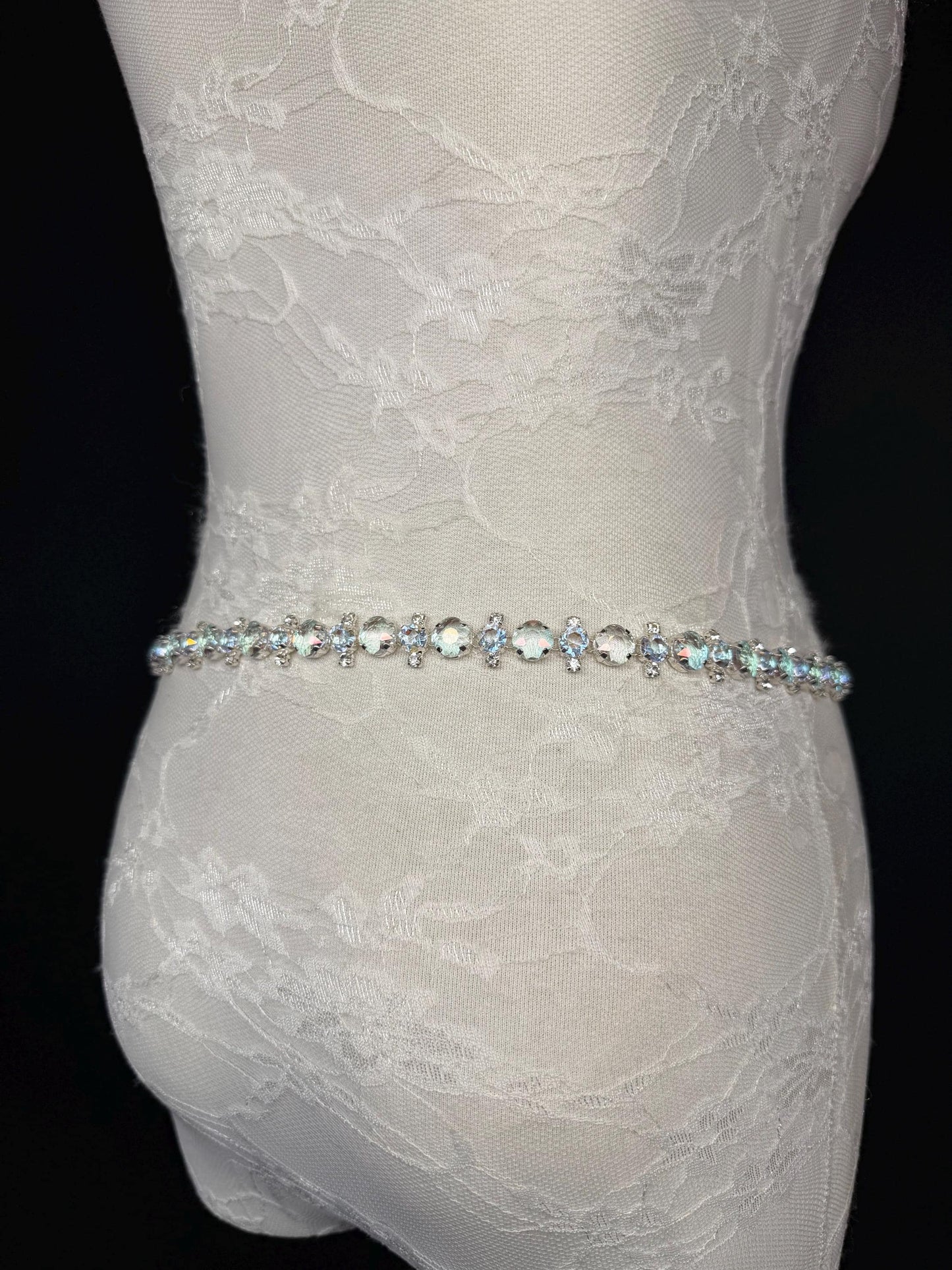 X-long Jewel Belt, Irridescent Jewel Belt,, Teen Sizes, Size 18”-60”, Fan Design, Fan Collection, Fashion Accessory, Gift, Elegant, Stunning
