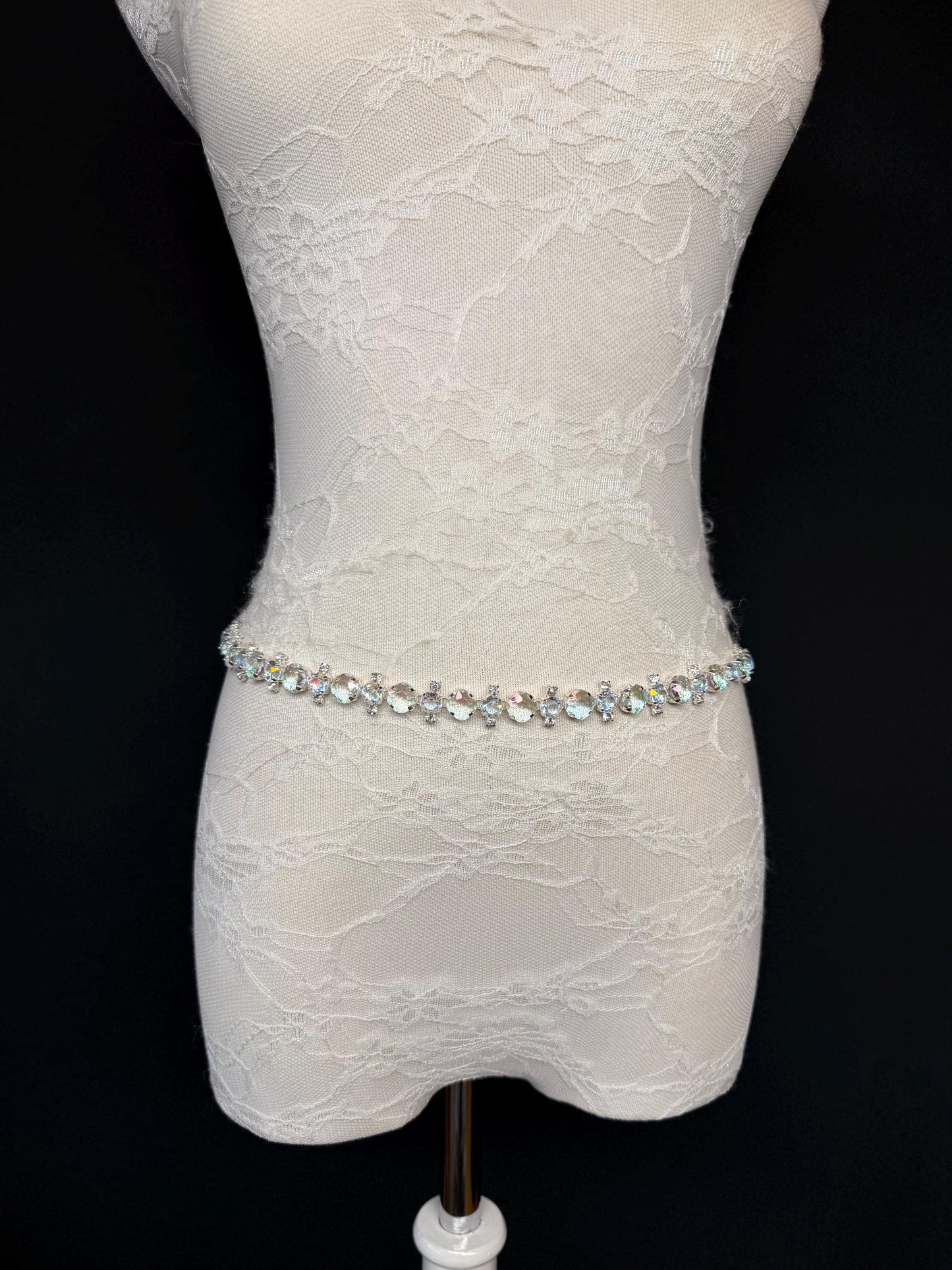 X-long Jewel Belt, Irridescent Jewel Belt,, Teen Sizes, Size 18”-60”, Fan Design, Fan Collection, Fashion Accessory, Gift, Elegant, Stunning