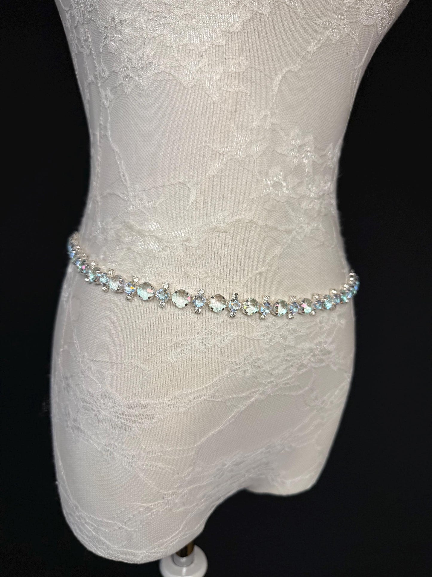 X-long Jewel Belt, Irridescent Jewel Belt,, Teen Sizes, Size 18”-60”, Fan Design, Fan Collection, Fashion Accessory, Gift, Elegant, Stunning