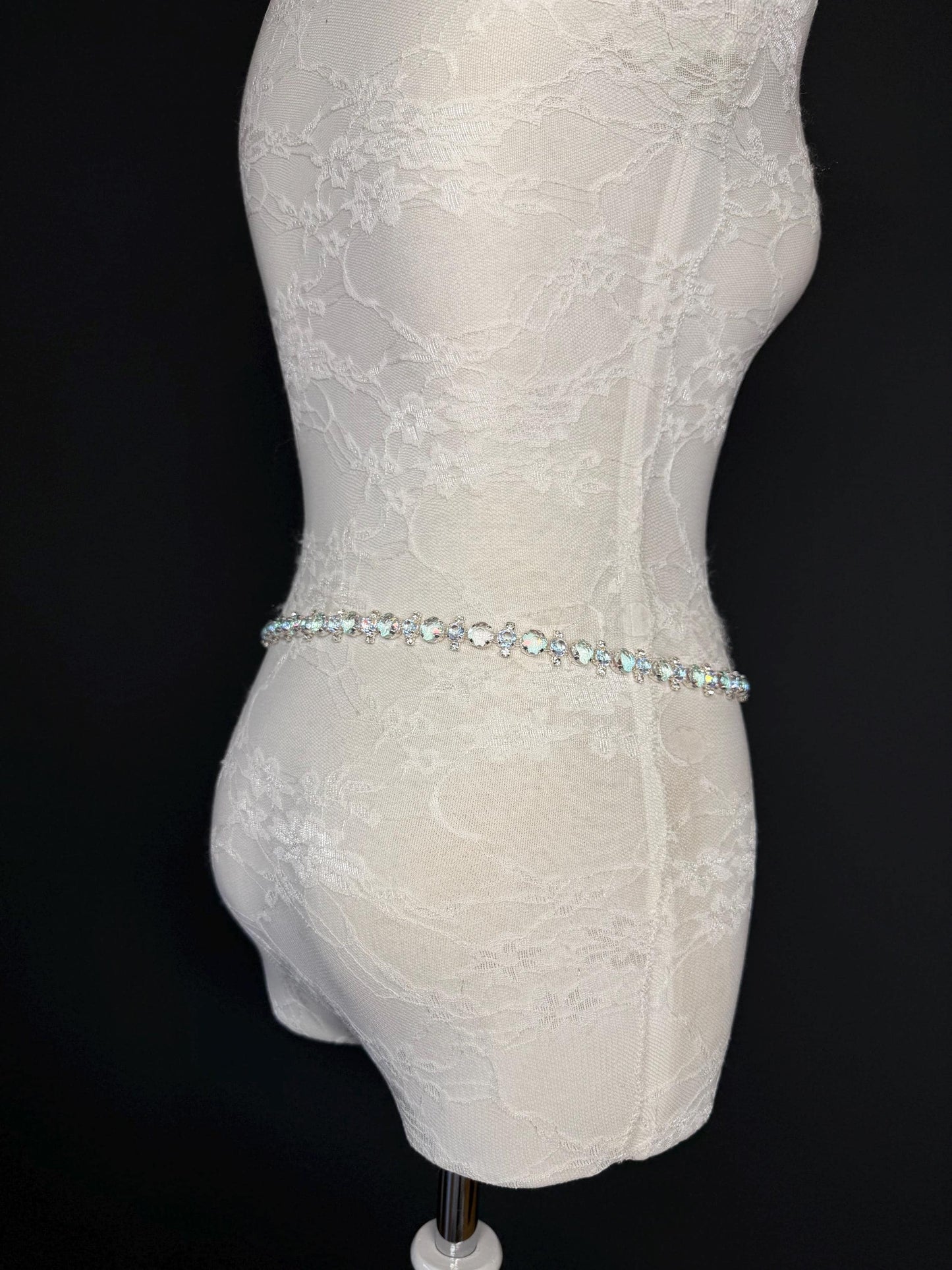 X-long Jewel Belt, Irridescent Jewel Belt,, Teen Sizes, Size 18”-60”, Fan Design, Fan Collection, Fashion Accessory, Gift, Elegant, Stunning