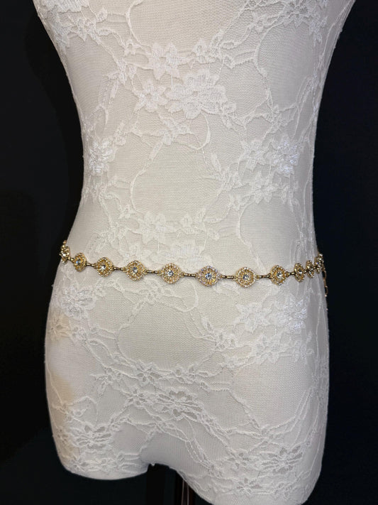 Jewel Belt, Silver Rhinestone Ring Belt, Teen Sizes, Size 18”-60”, Fan Design, Fan Collection, Gift, Fashion Accessory, Bridal, Gold,Silver