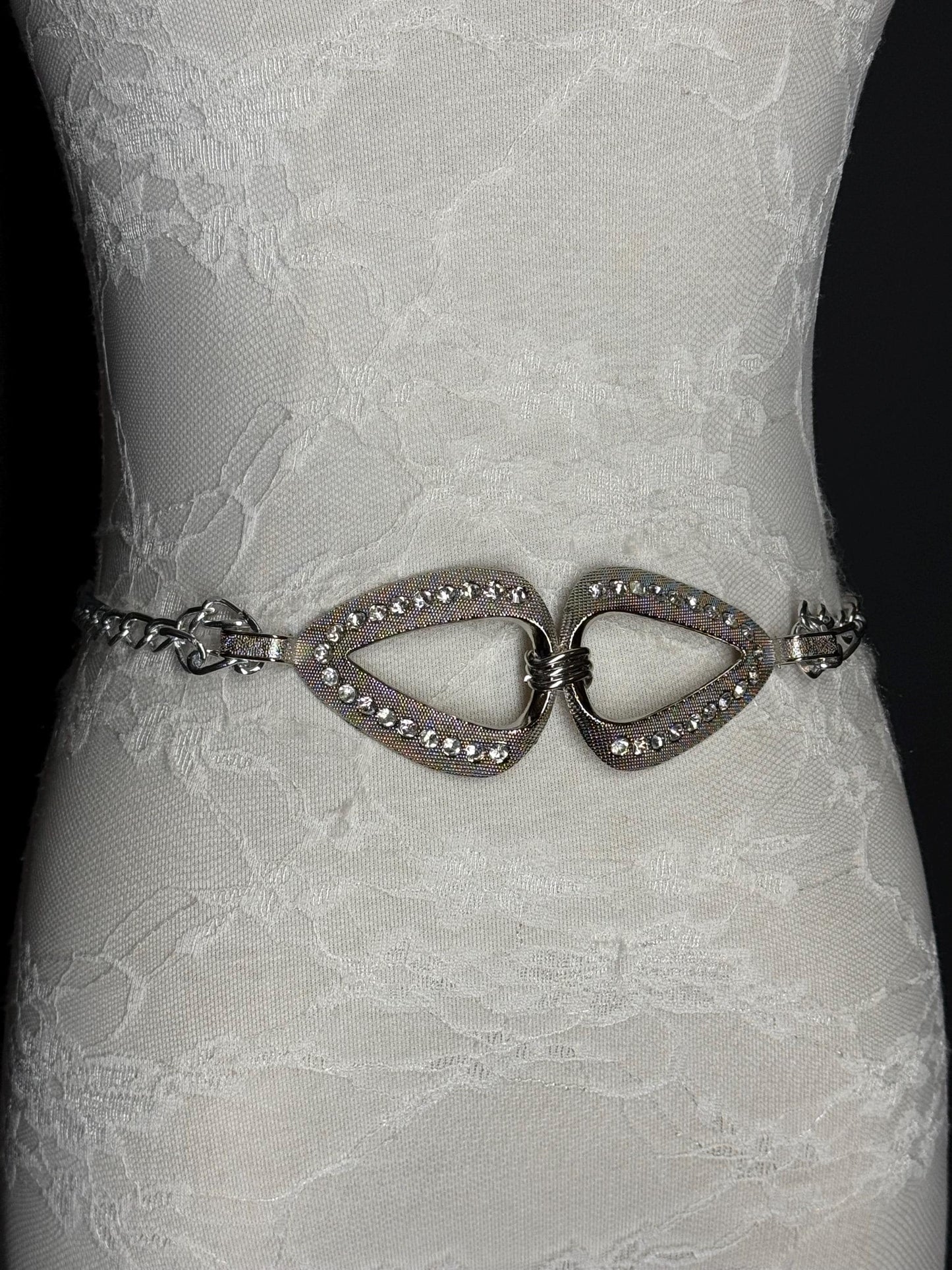 X-long Belt, Rhinestone Ring Belt, Silver Metal Rings Belt, Silver, Chain Belt, Fashion Belt, Belt, Teen Sizes, 18”-60” sizes, FAN Design